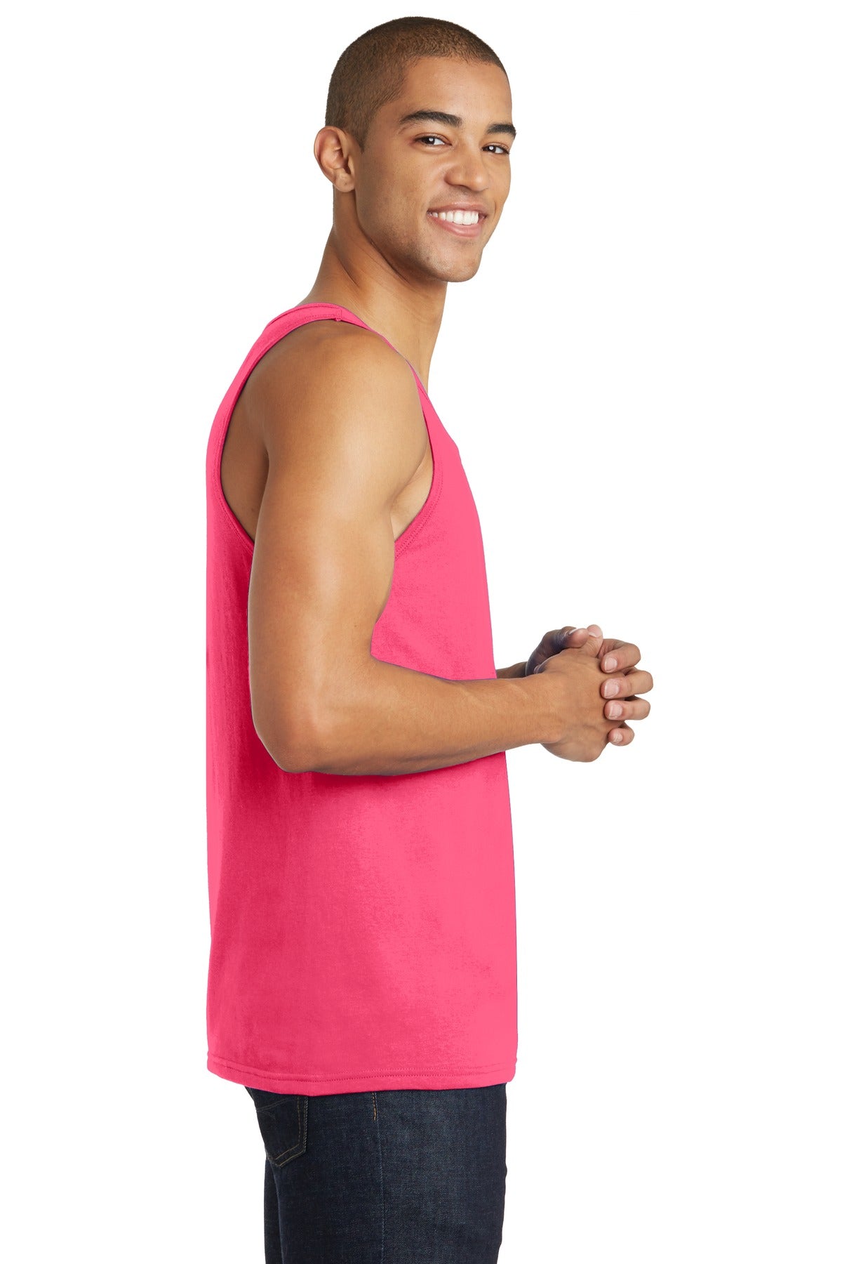 Neon Pink District The Concert Tank . DT5300