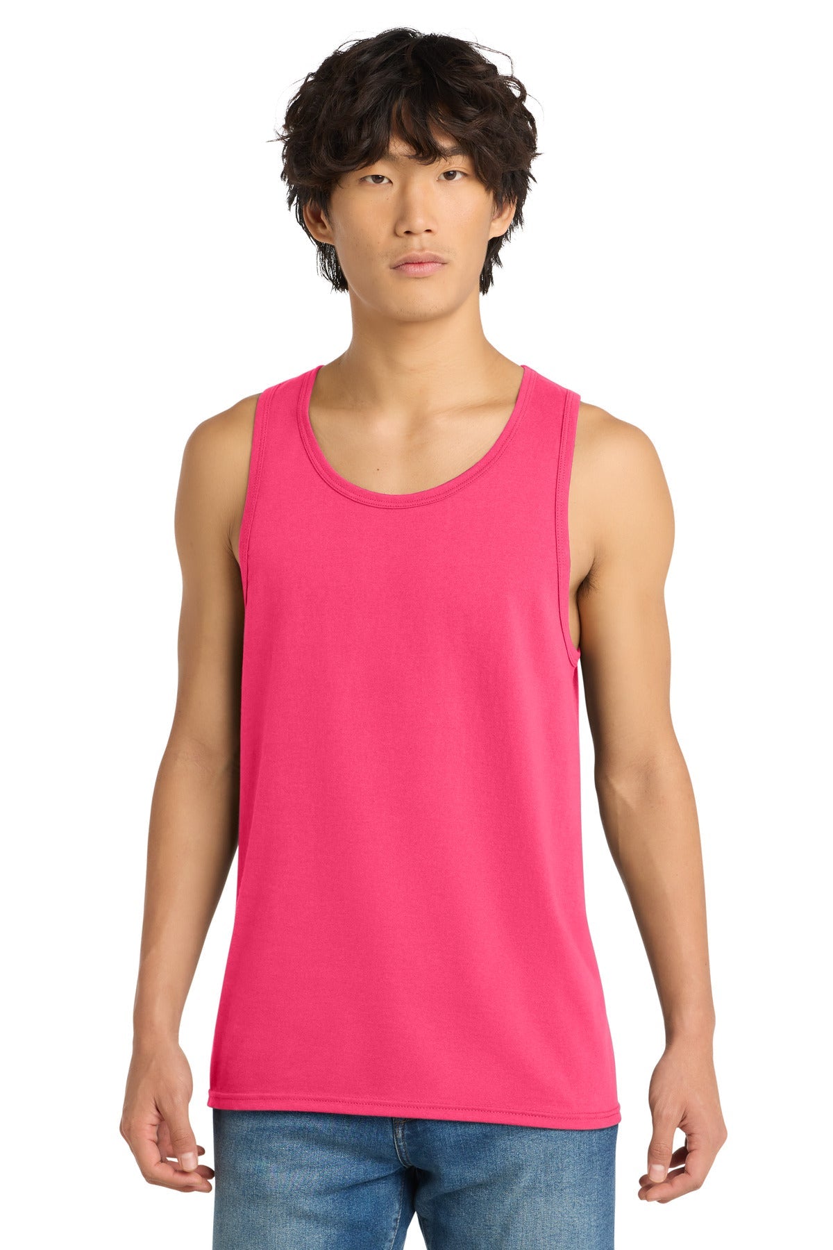 Neon Pink District The Concert Tank . DT5300