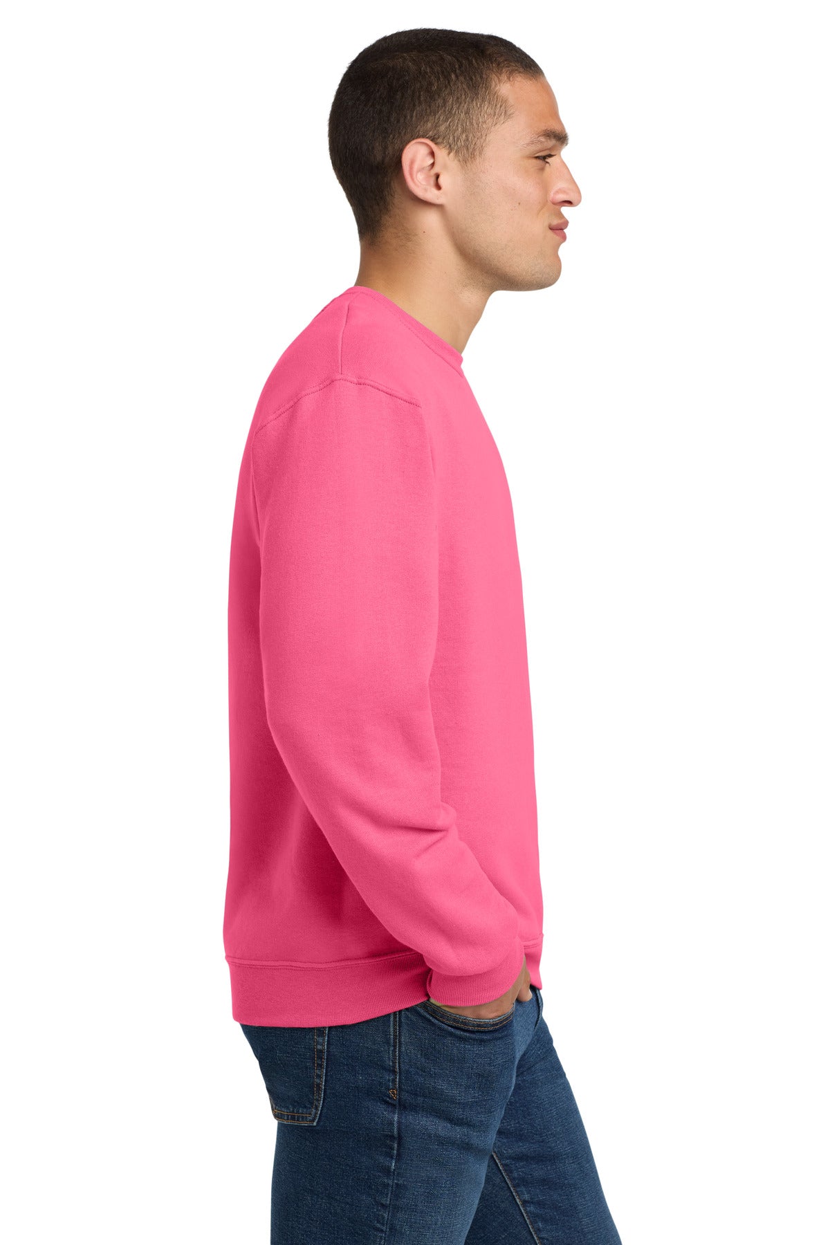 Neon Pink Jerzees - NuBlend Crewneck Sweatshirt. 562M