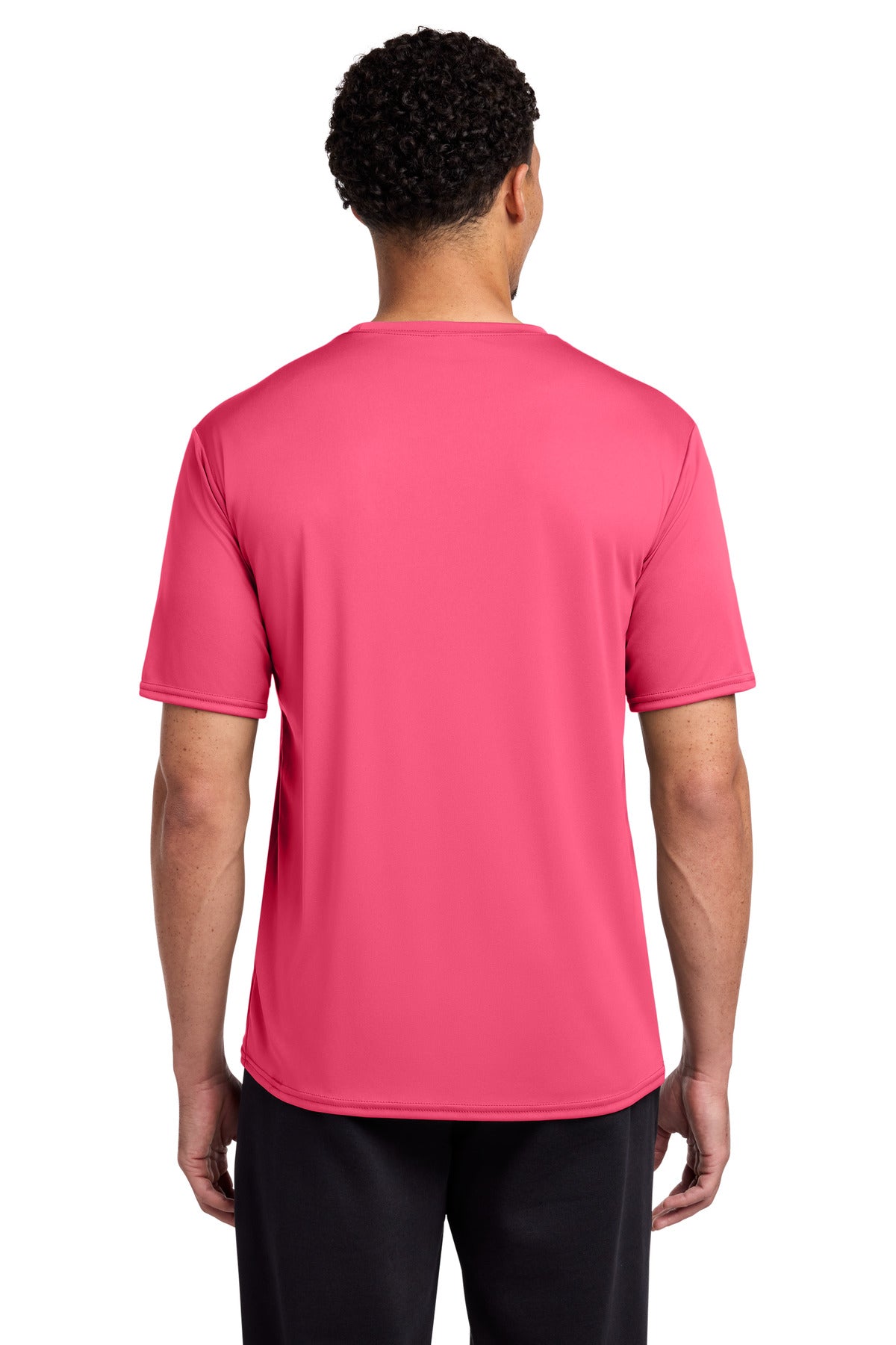 Neon Pink Port & Co Performance Tee. PC380