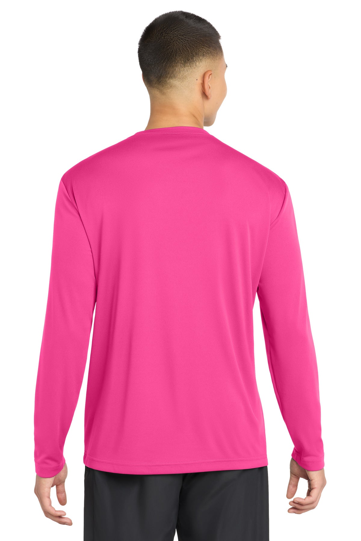 Neon Pink Sport-Tek Long Sleeve PosiCharge Competitor Tee. ST350LS