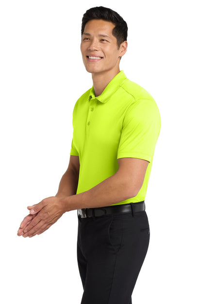 Neon Yellow Port Authority Silk Touch Performance Polo. K540