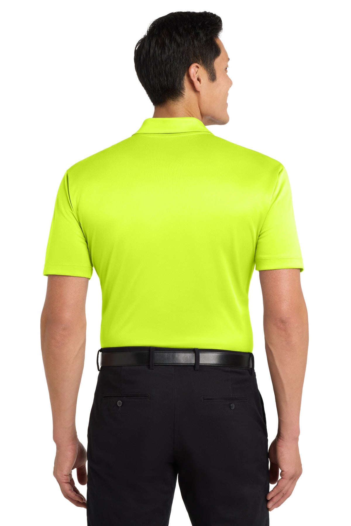Neon Yellow Port Authority Silk Touch Performance Polo. K540