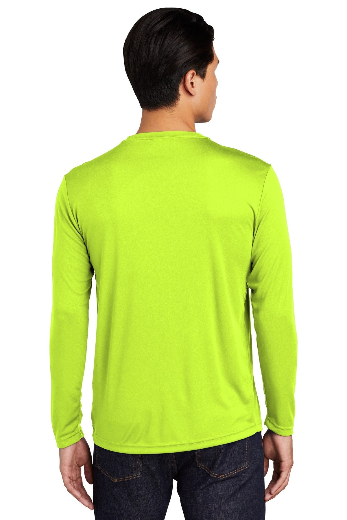 Neon Yellow Sport-Tek Long Sleeve PosiCharge Competitor Tee. ST350LS