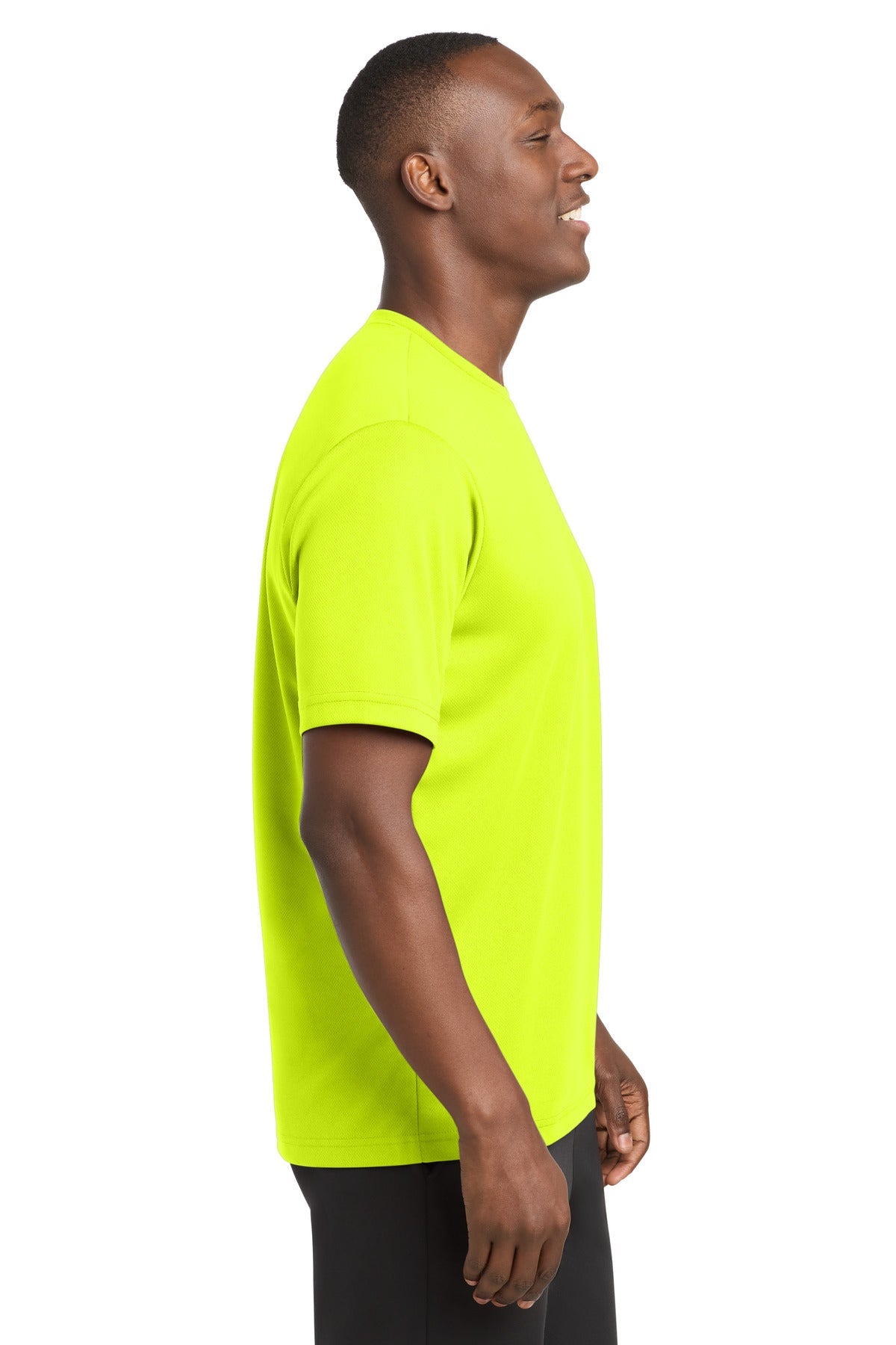 Neon Yellow Sport-Tek PosiCharge RacerMesh Tee. ST340