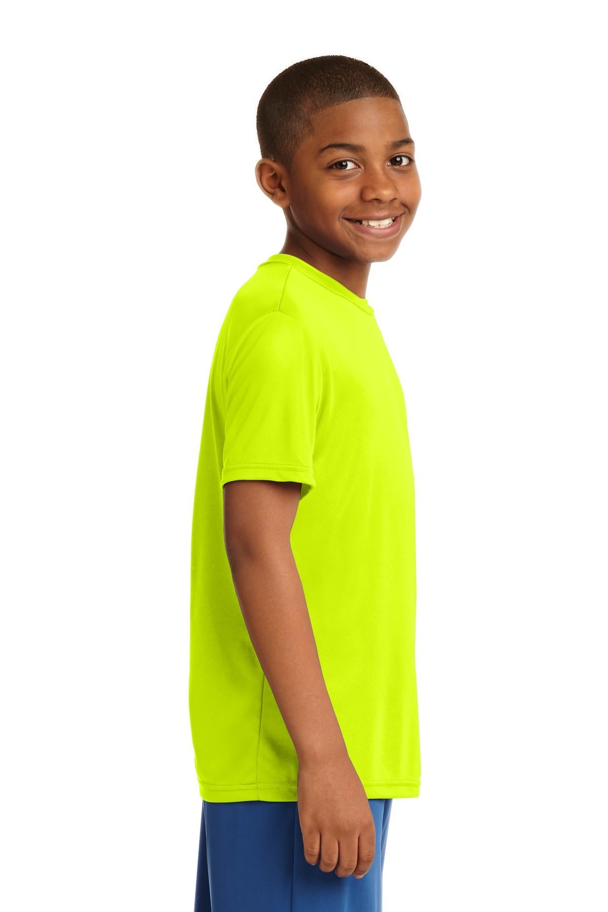 Neon Yellow Sport-Tek Youth PosiCharge Competitor Tee. YST350