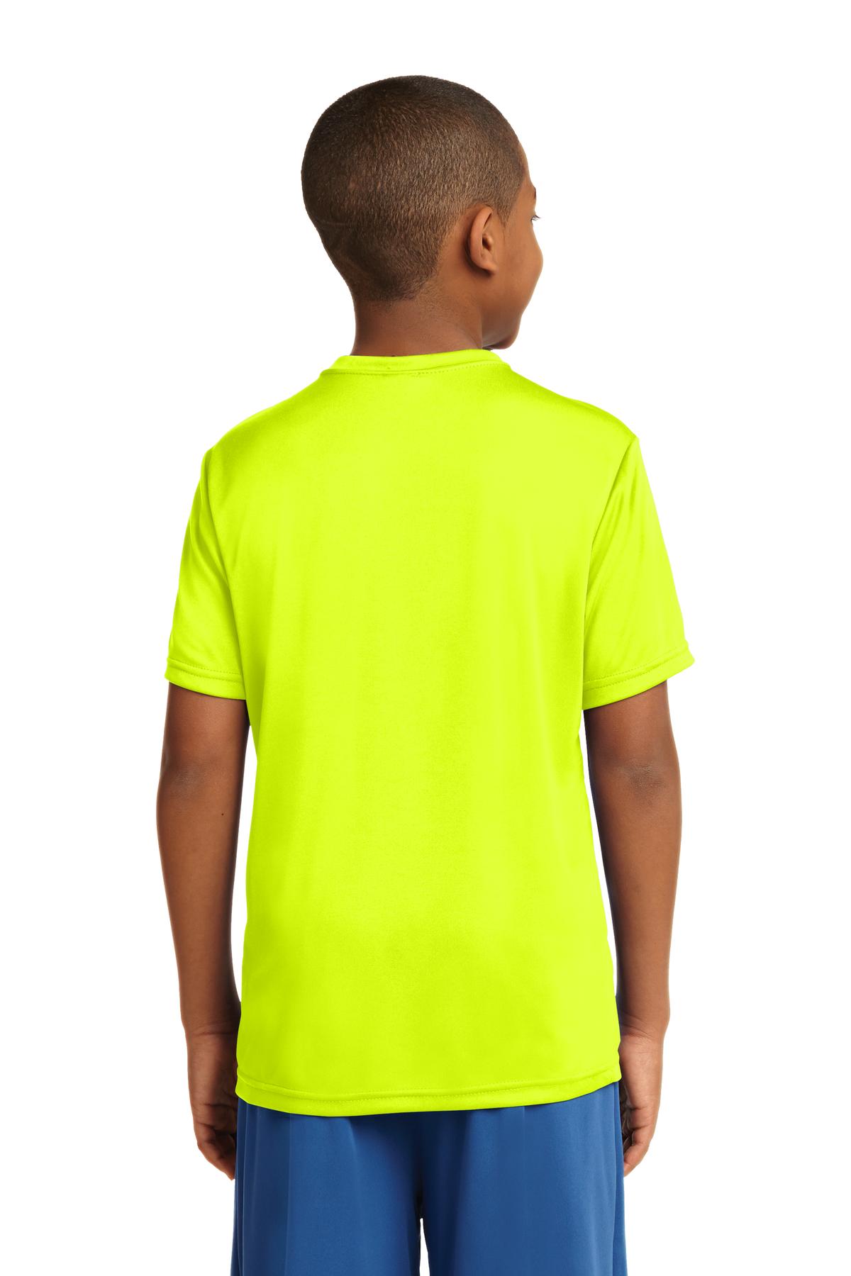 Neon Yellow Sport-Tek Youth PosiCharge Competitor Tee. YST350