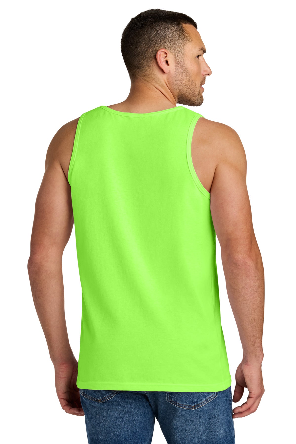 NeonGreen Gildan Heavy Cotton Tank Top. G5200