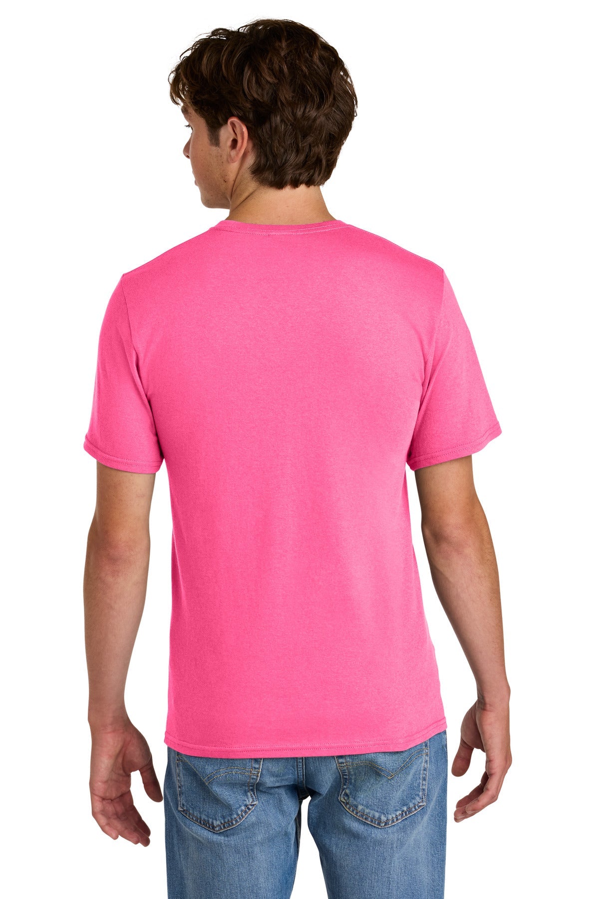 NeonPink Port & Co Easy Cotton Tee PC43