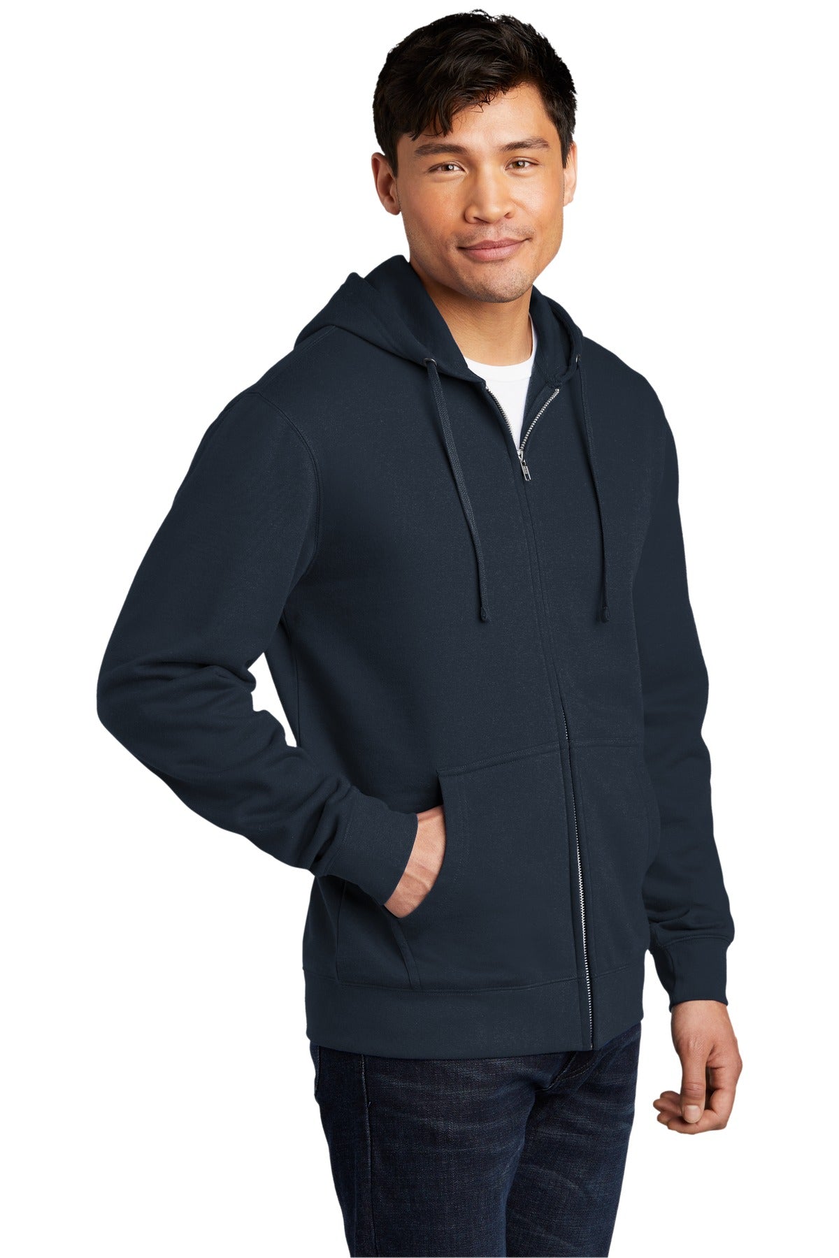 New Navy District V.I.T. Fleece Full-Zip Hoodie DT6102