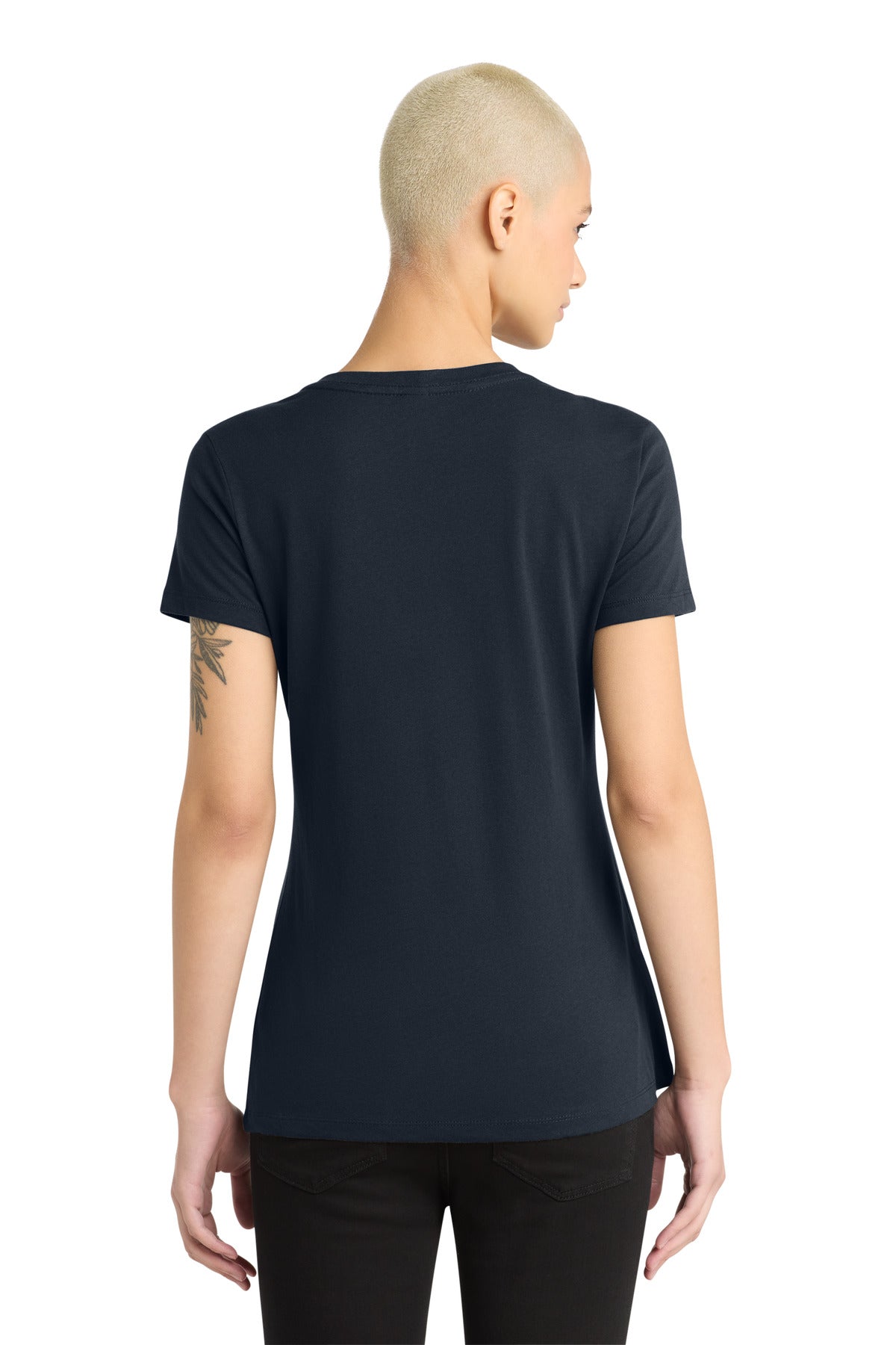 New Navy District - Women's Perfect Weight V-Neck Tee. DM1170L