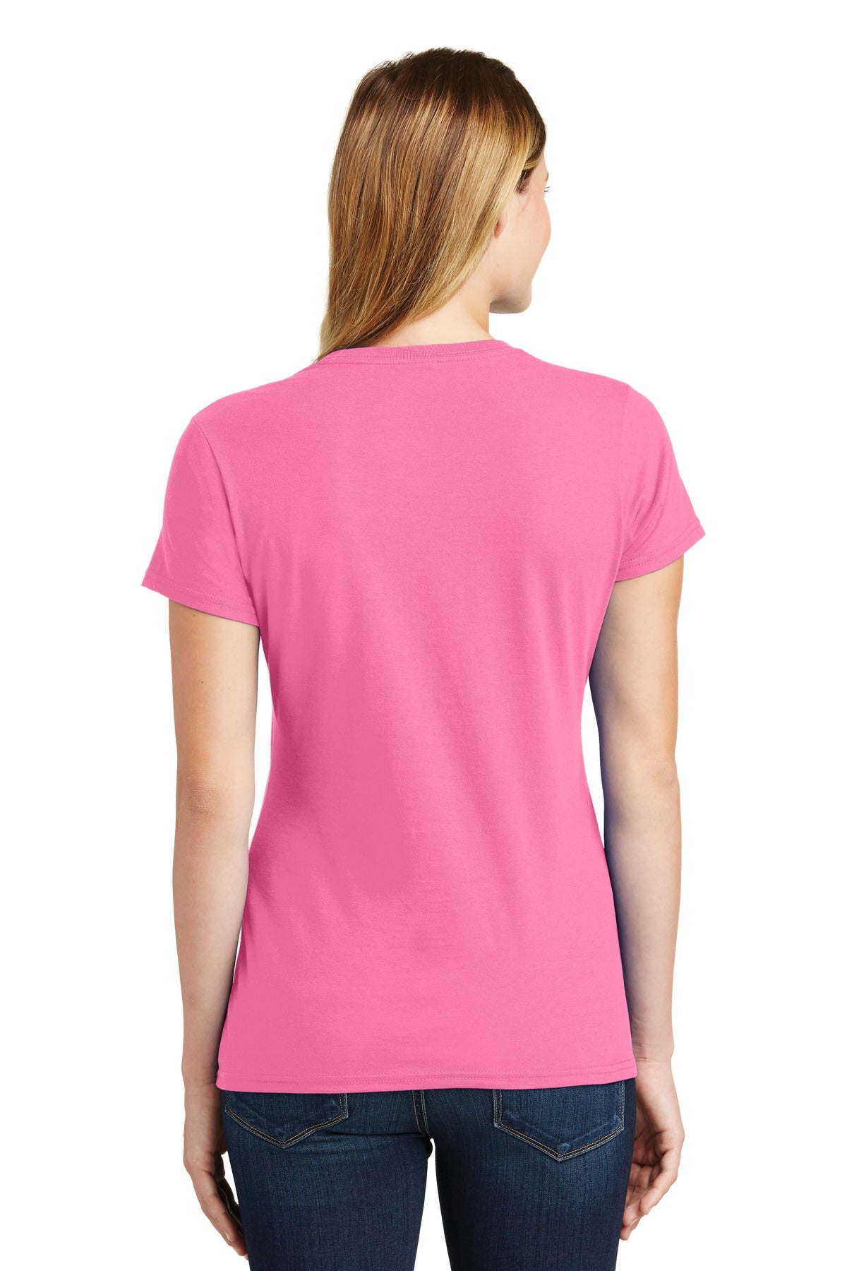 New Pink Port & Co Women's Fan Favorite Tee. LPC450