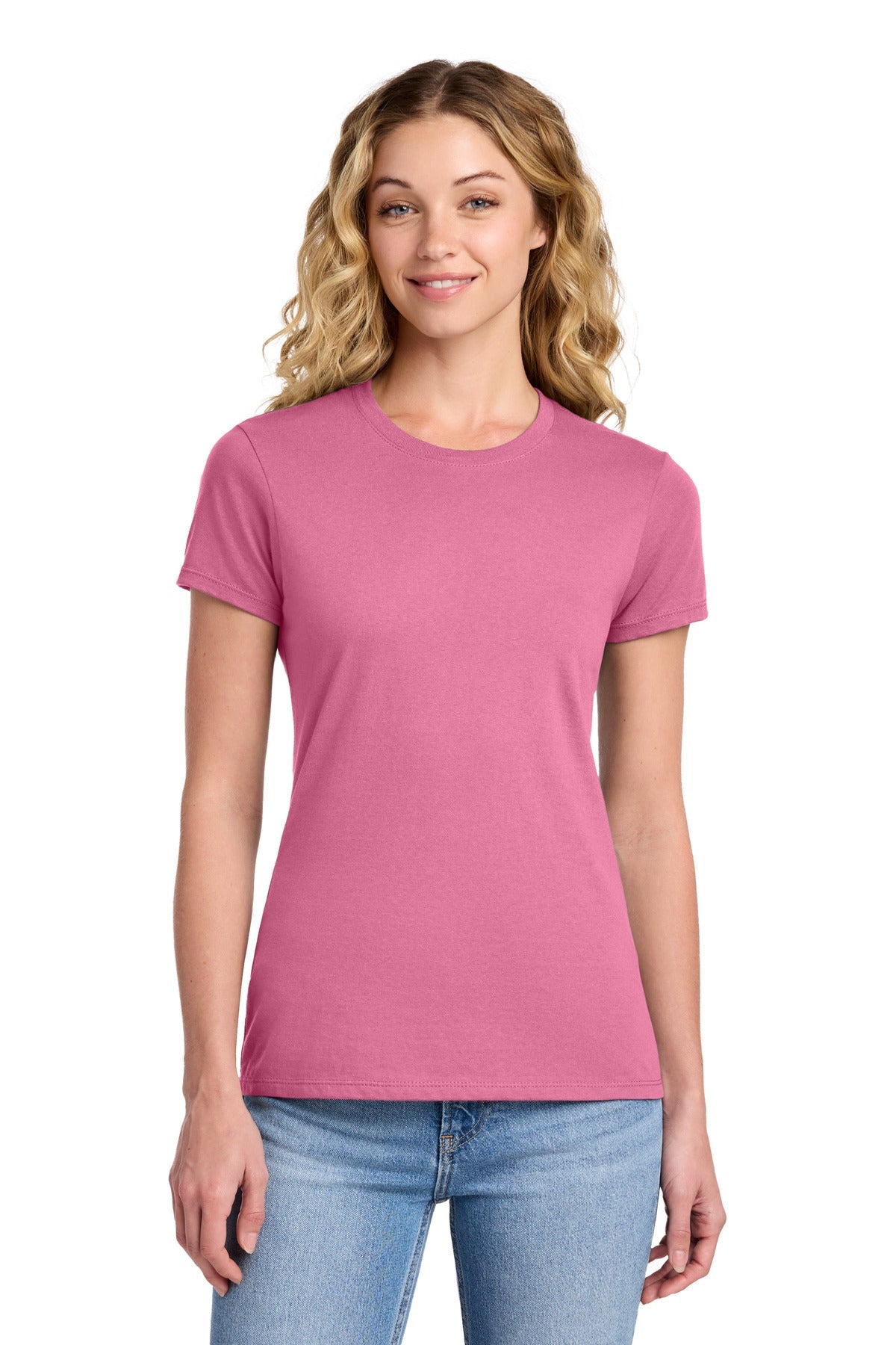 New Pink Port & Co Women's Fan Favorite Tee. LPC450
