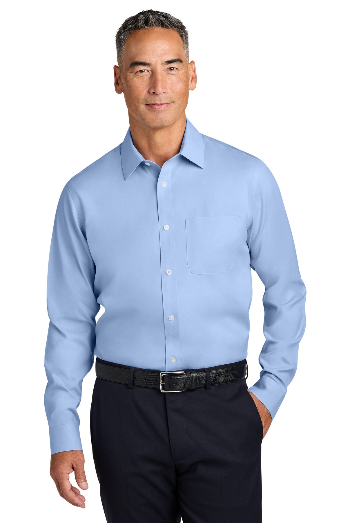 NewportBlu Brooks Brothers Wrinkle-Free Stretch Pinpoint Spread Collar Shirt BB18012