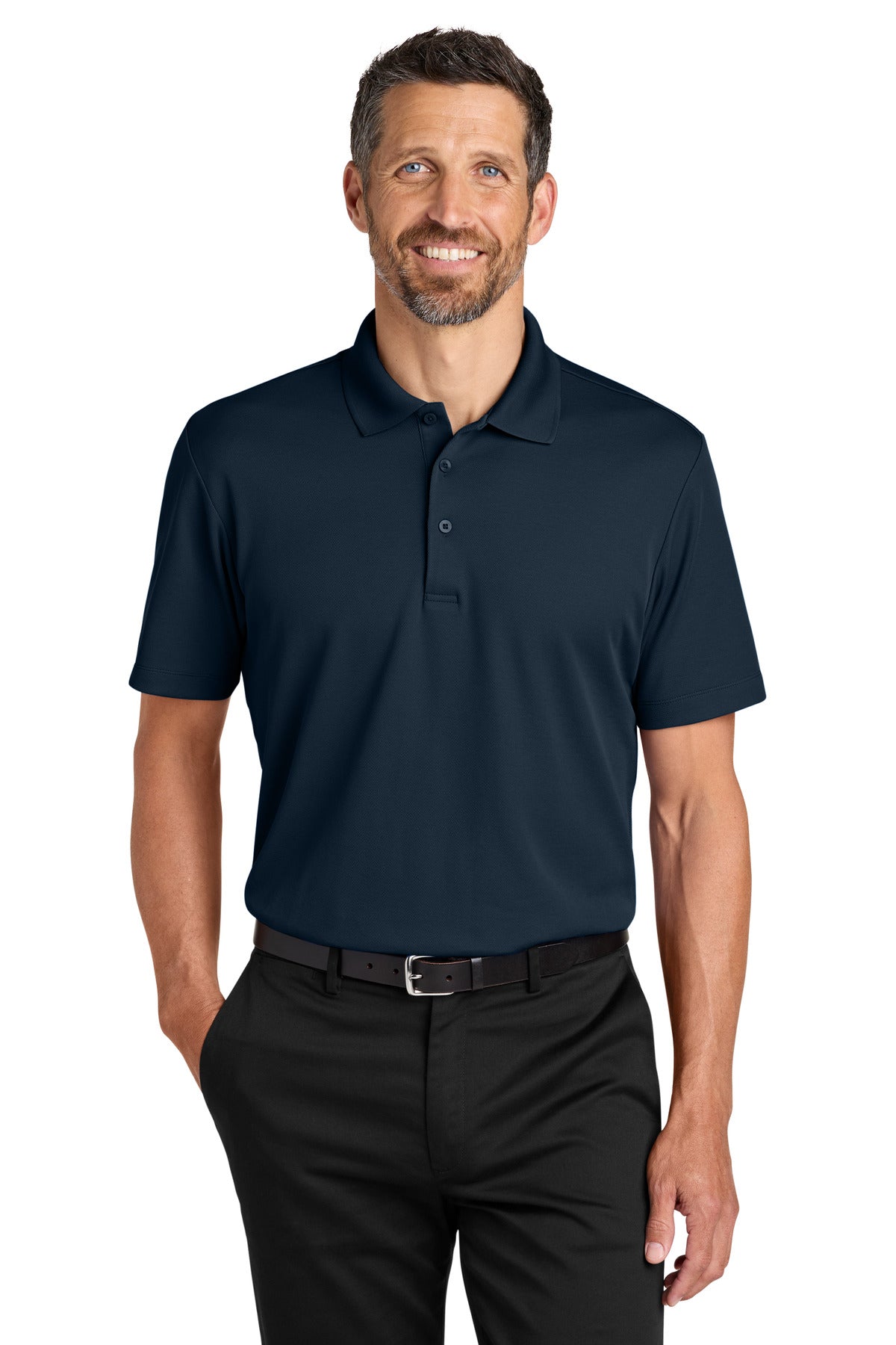 NightNavy Port Authority Plaited Pique Polo K620