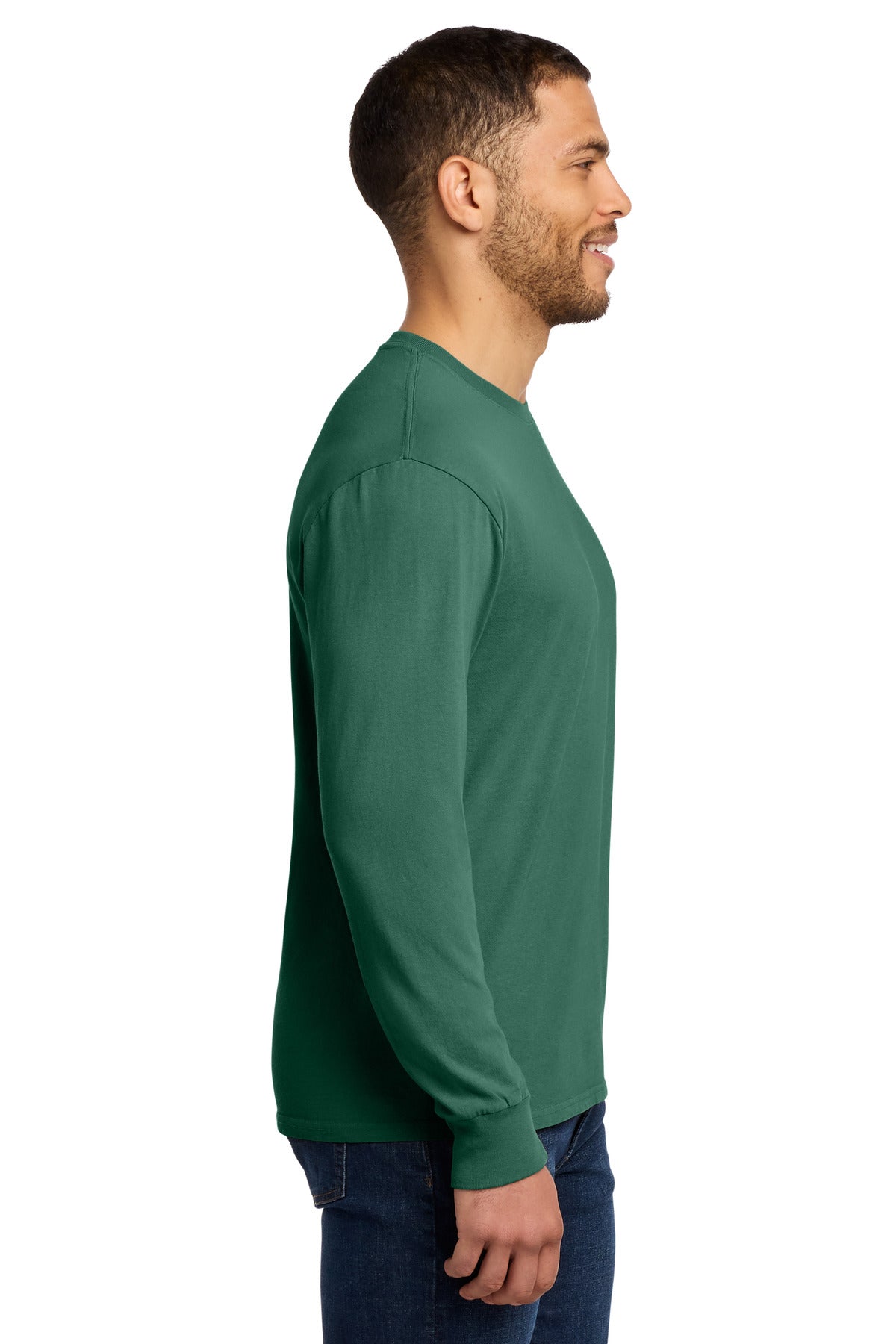 NordicGrn Port & Co Beach Wash Garment-Dyed Long Sleeve Tee PC099LS