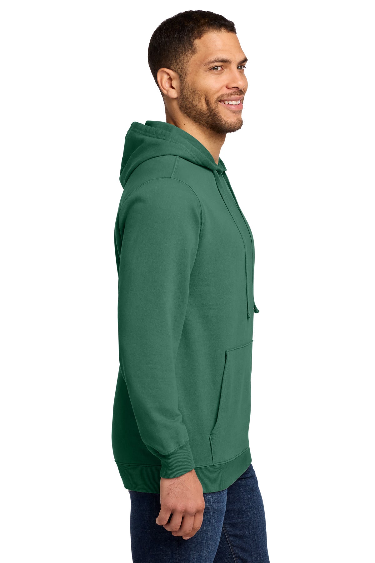 NordicGrn Port & Co Beach Wash Garment-Dyed Pullover Hooded Sweatshirt. PC098H