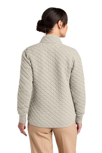 OatHthr Brooks Brothers Women's Diamond Quilt Full-Zip BB18213