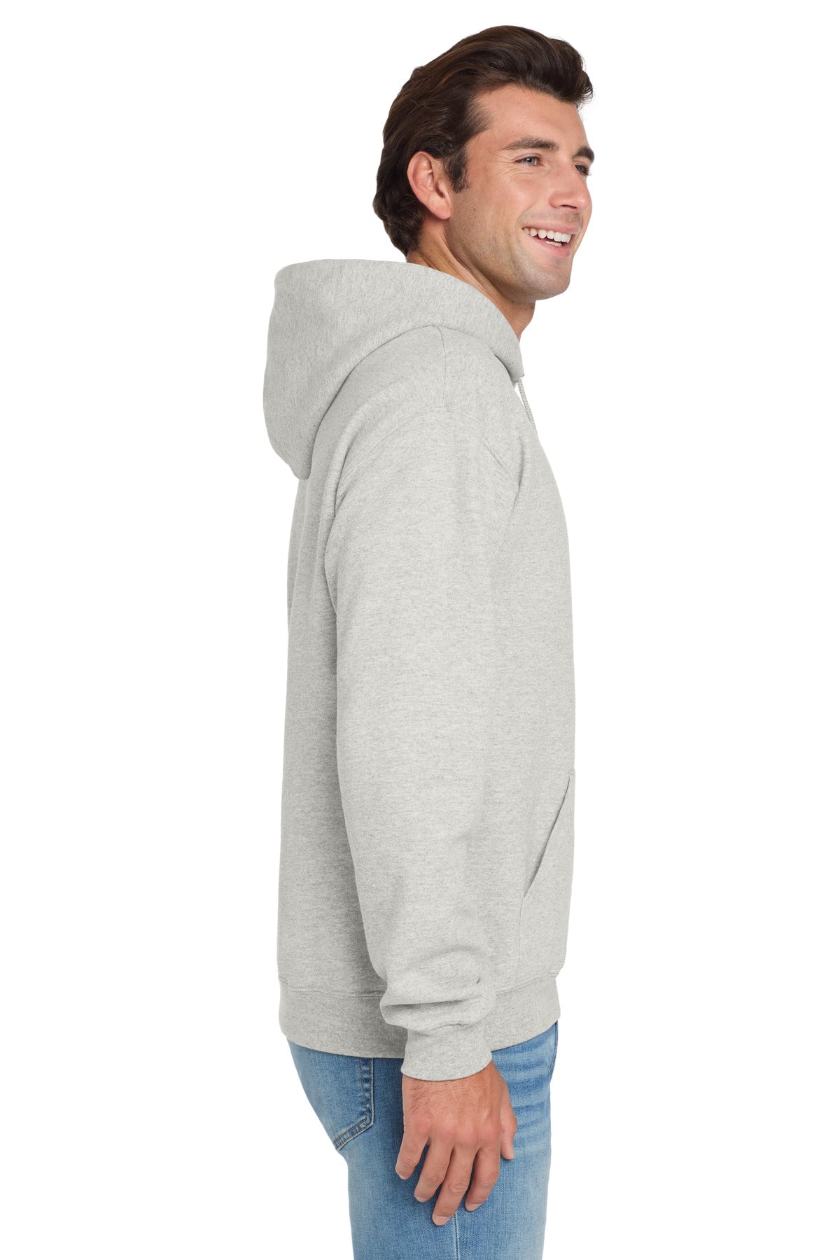 OatHthr Jerzees NuBlend Pullover Hooded Sweatshirt. 996M