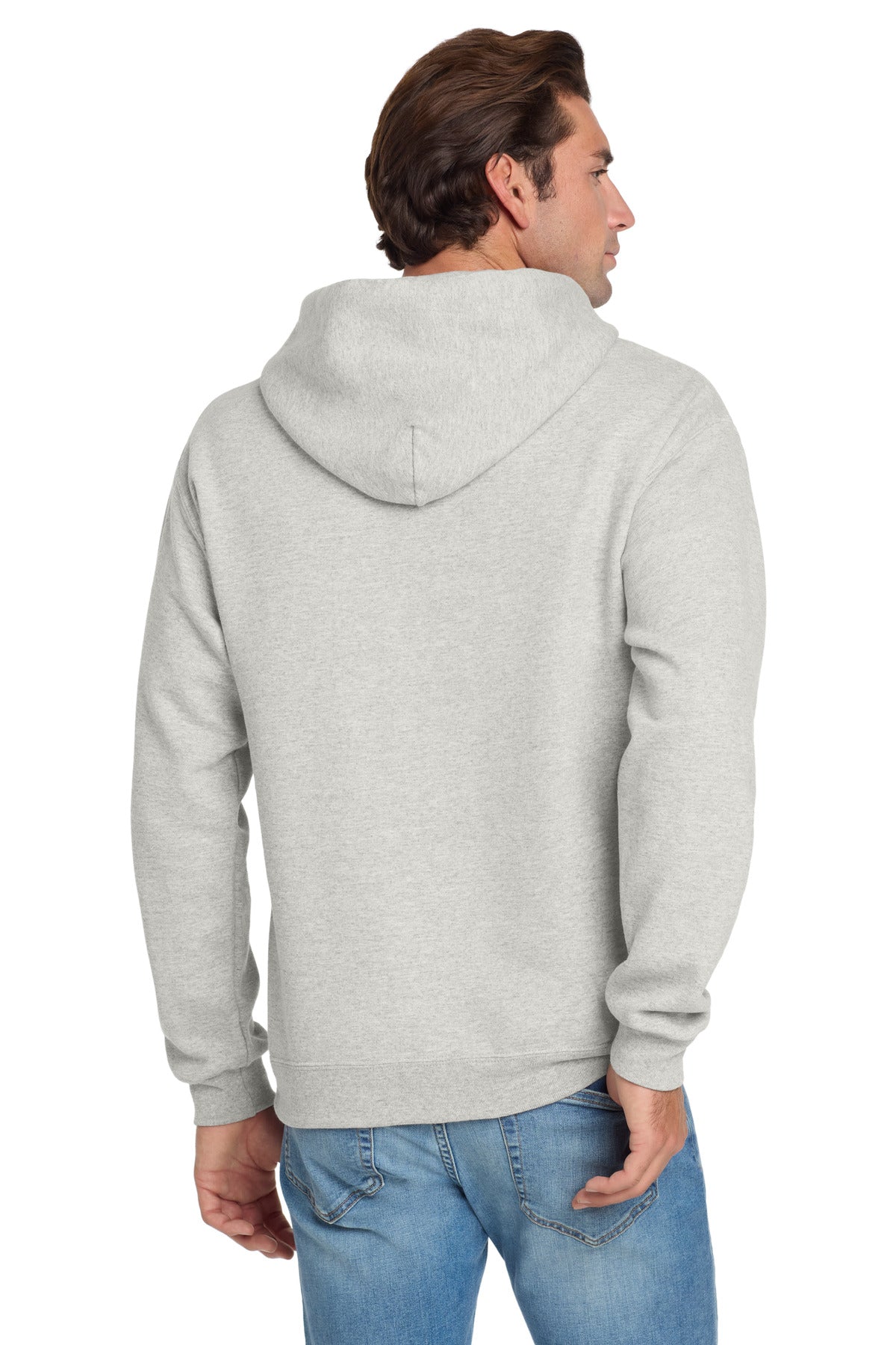 OatHthr Jerzees NuBlend Pullover Hooded Sweatshirt. 996M