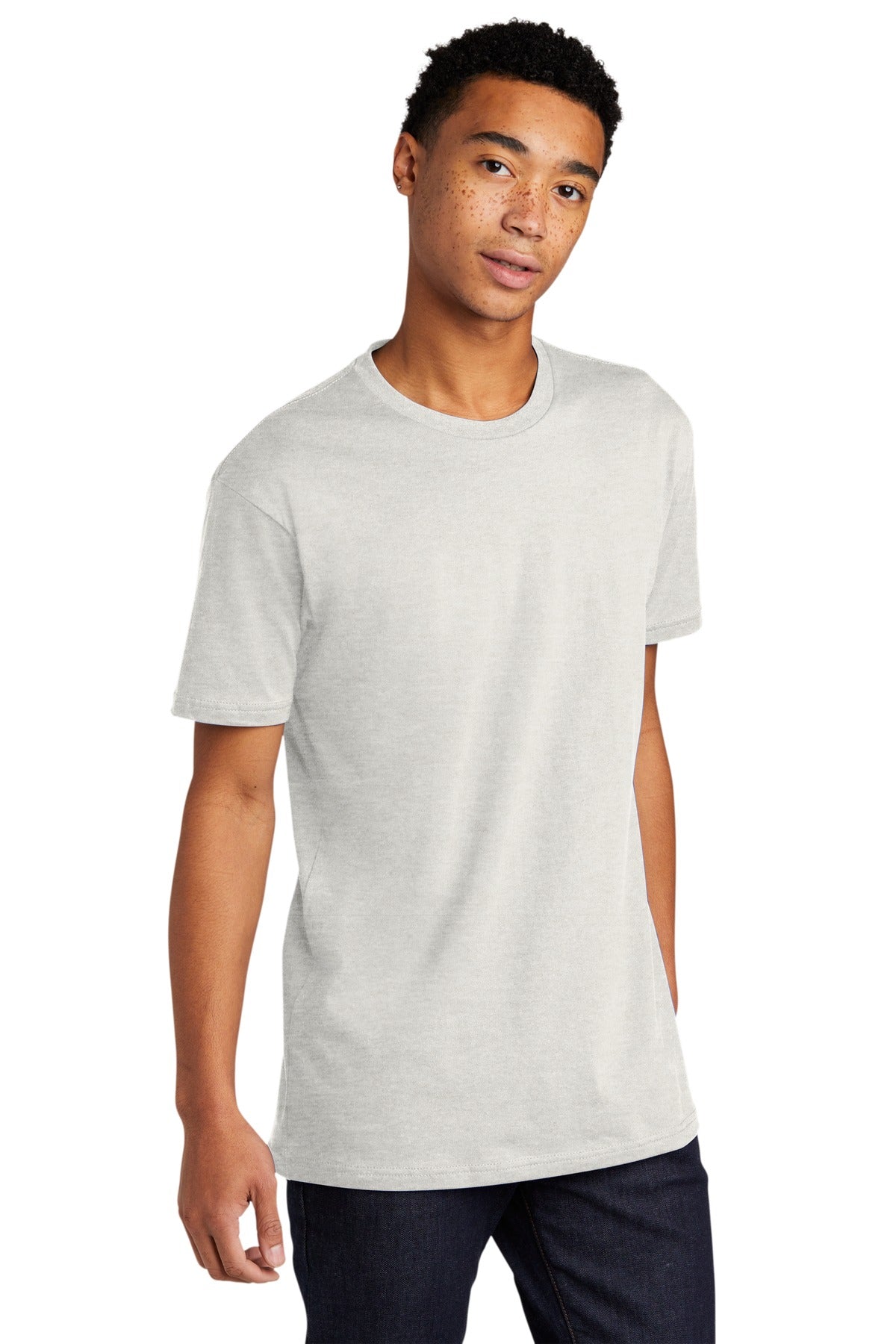 Oatmeal Next Level Apparel Adult Cotton Tee. NL3600