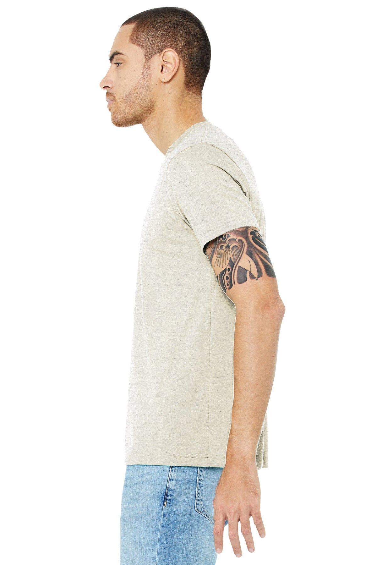 Oatmeal TB BELLA+CANVAS Unisex Triblend Short Sleeve Tee. BC3413