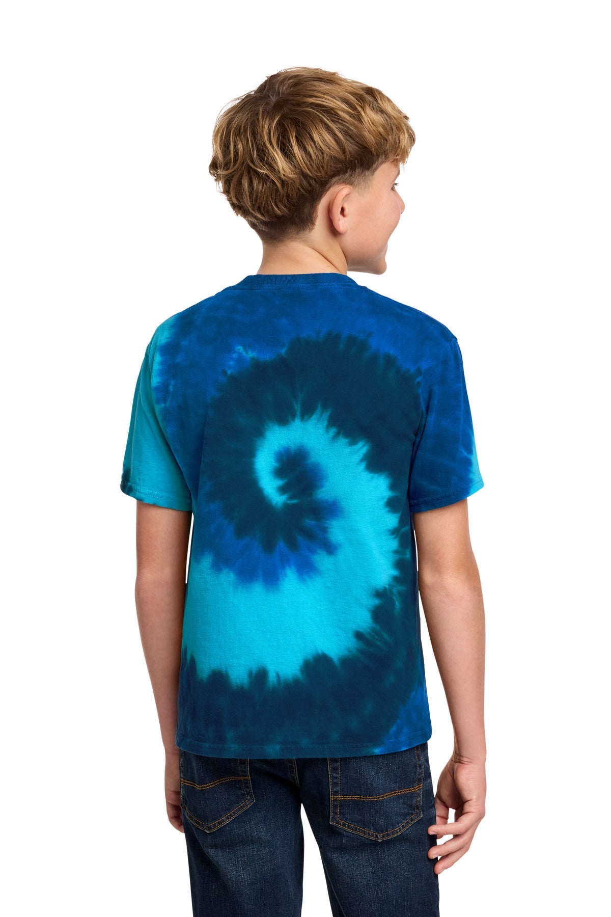 Ocean Rainbow Port & Co Youth Tie-Dye Tee. PC147Y