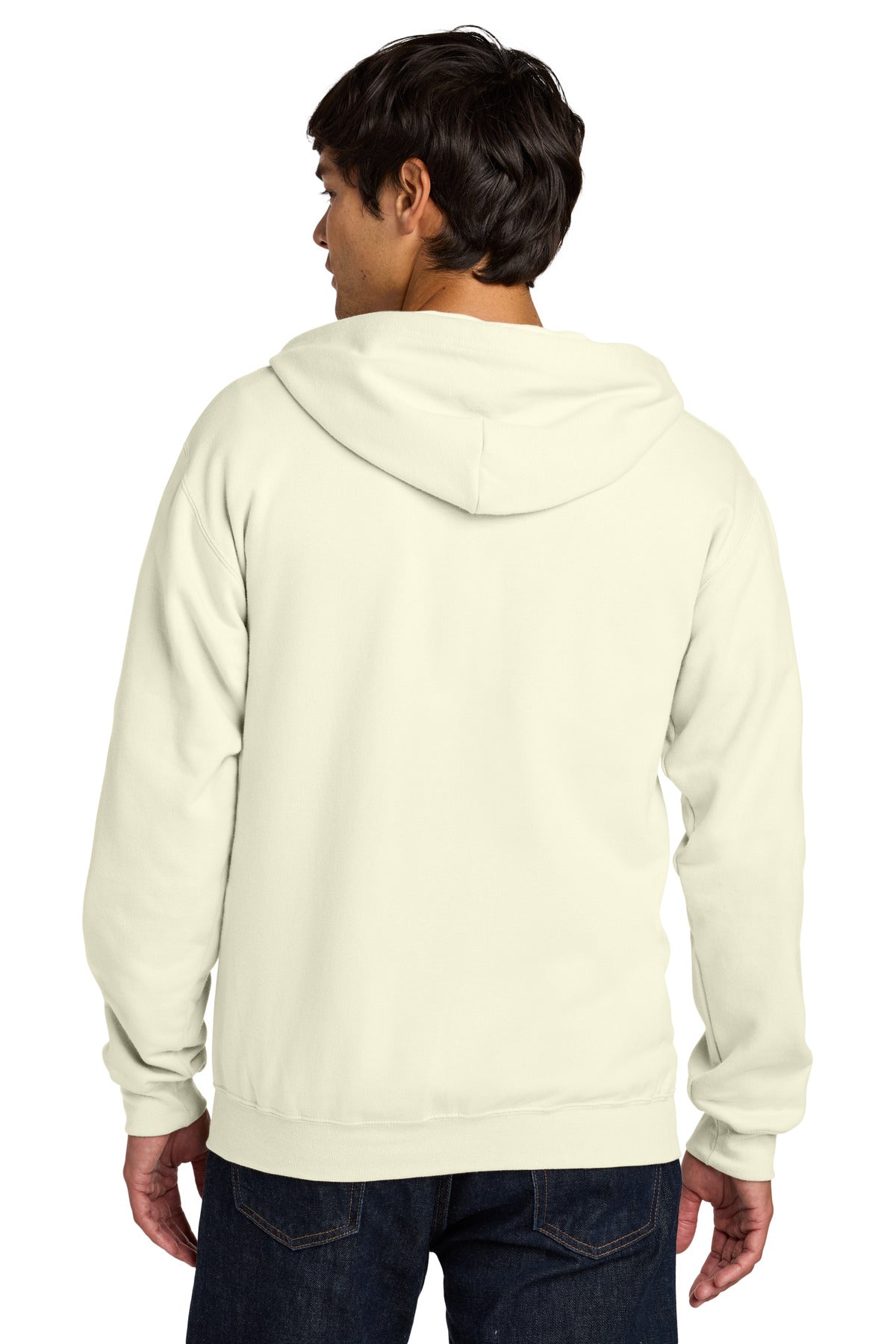 OffWhite Gildan Softstyle Midweight Fleece Full-Zip Hooded Sweatshirt SF600