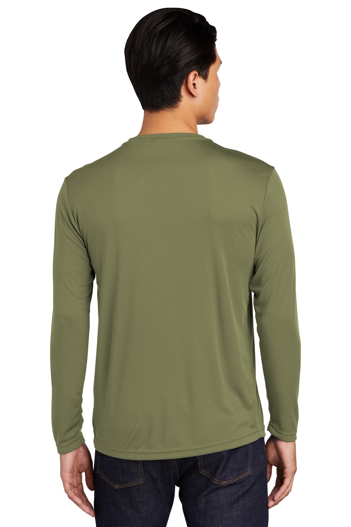 Olive Drab Grn Sport-Tek Long Sleeve PosiCharge Competitor Tee. ST350LS