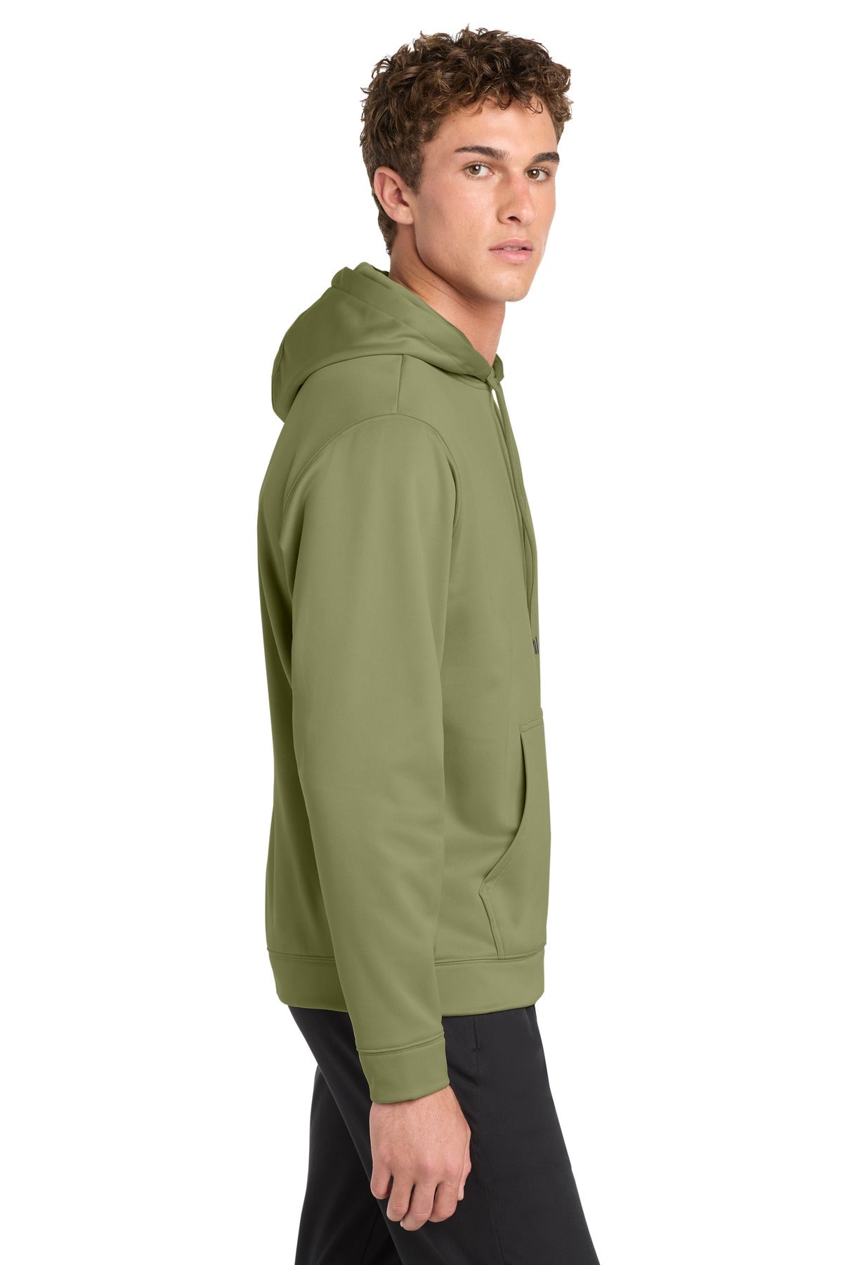 Olive Drab Grn Sport-Tek Sport-Wick Fleece Hooded Pullover. F244