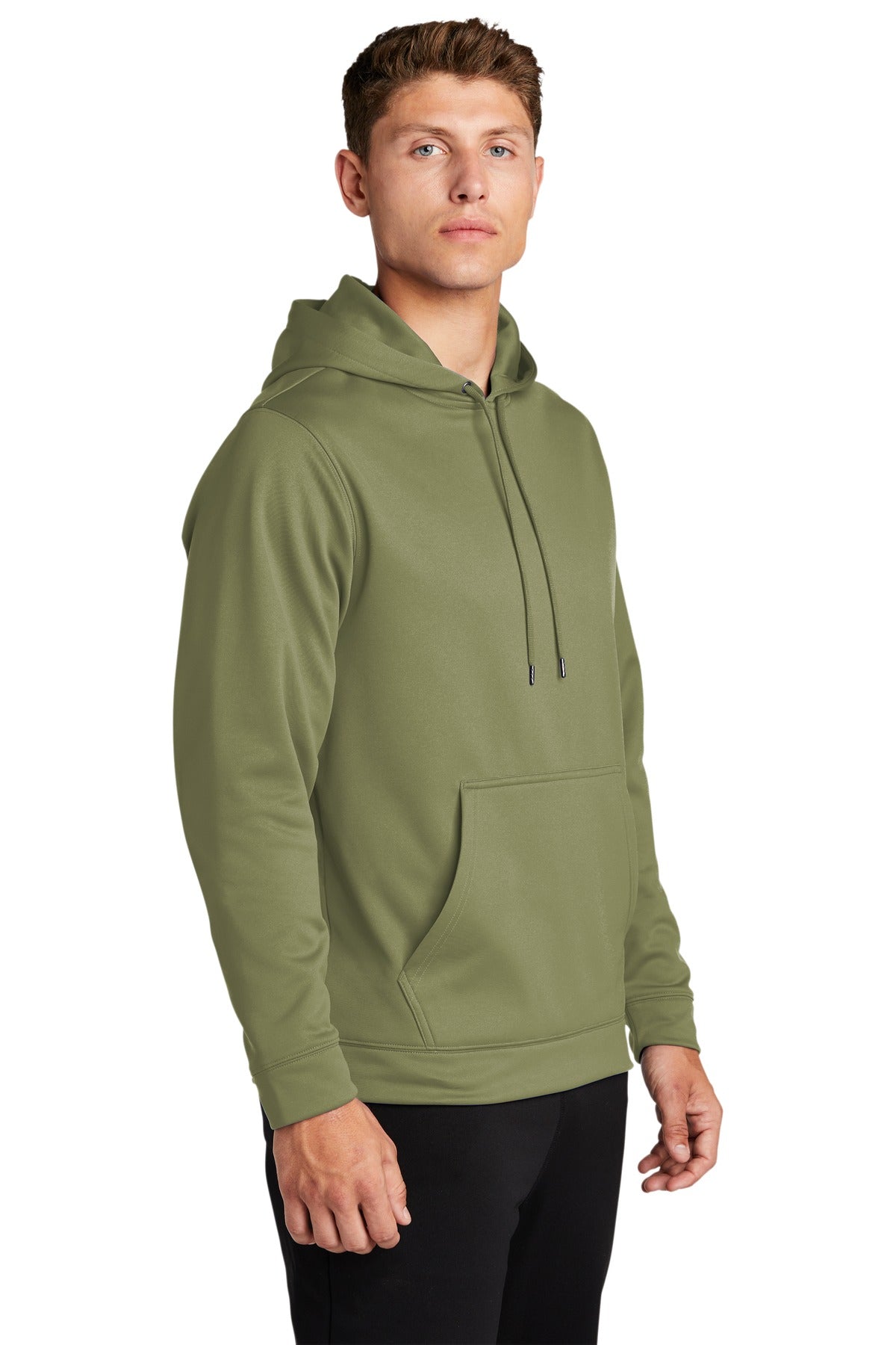 Olive Drab Grn Sport-Tek Sport-Wick Fleece Hooded Pullover. F244