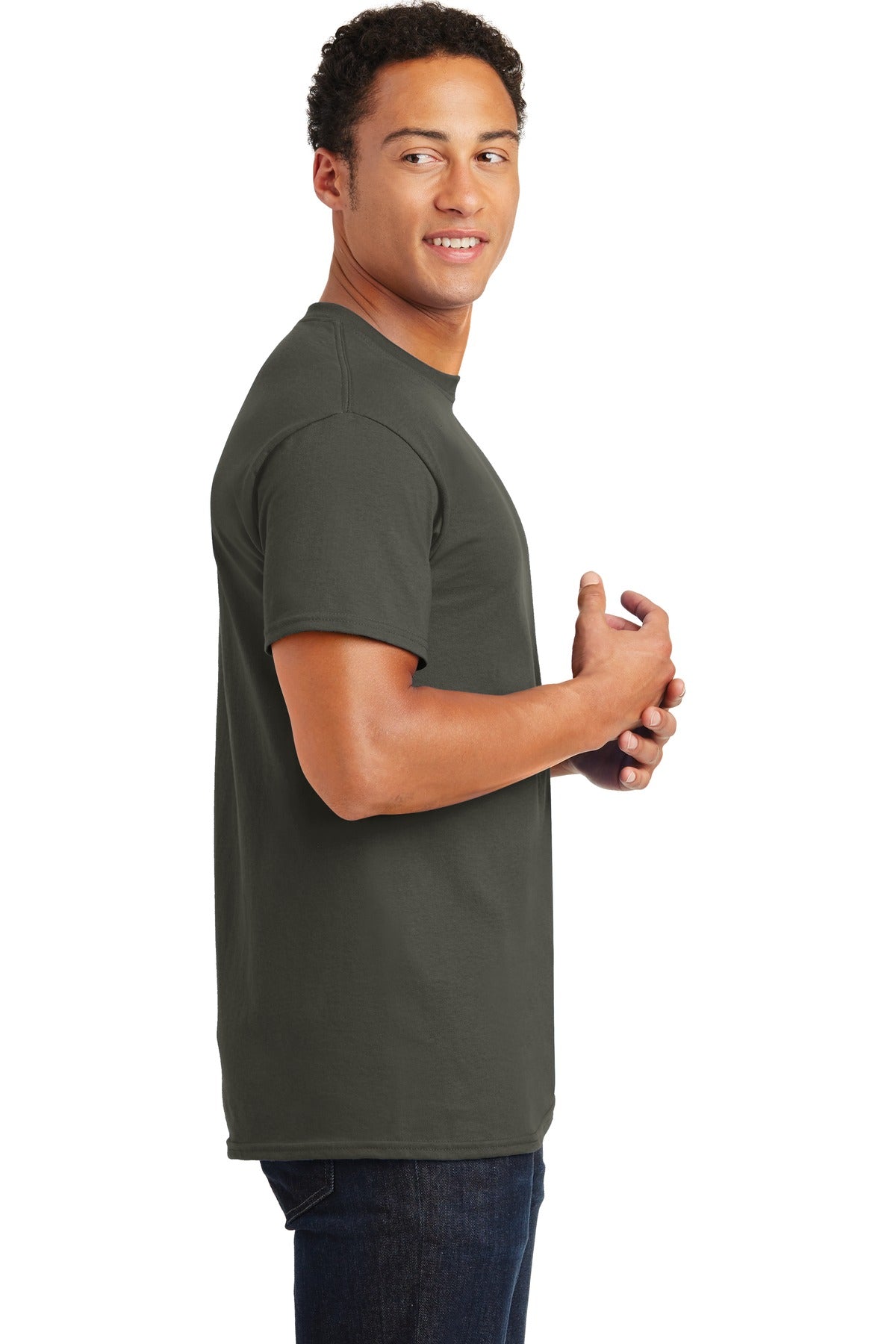 Olive Gildan - Ultra Cotton 100% US Cotton T-Shirt. 2000