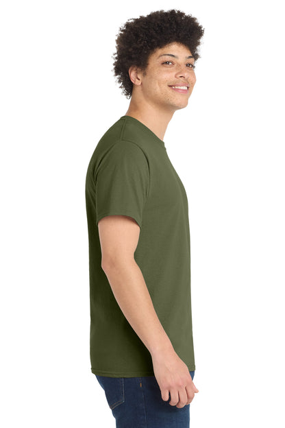 OlvDrabGn Port & Co Core Blend Tee. PC55