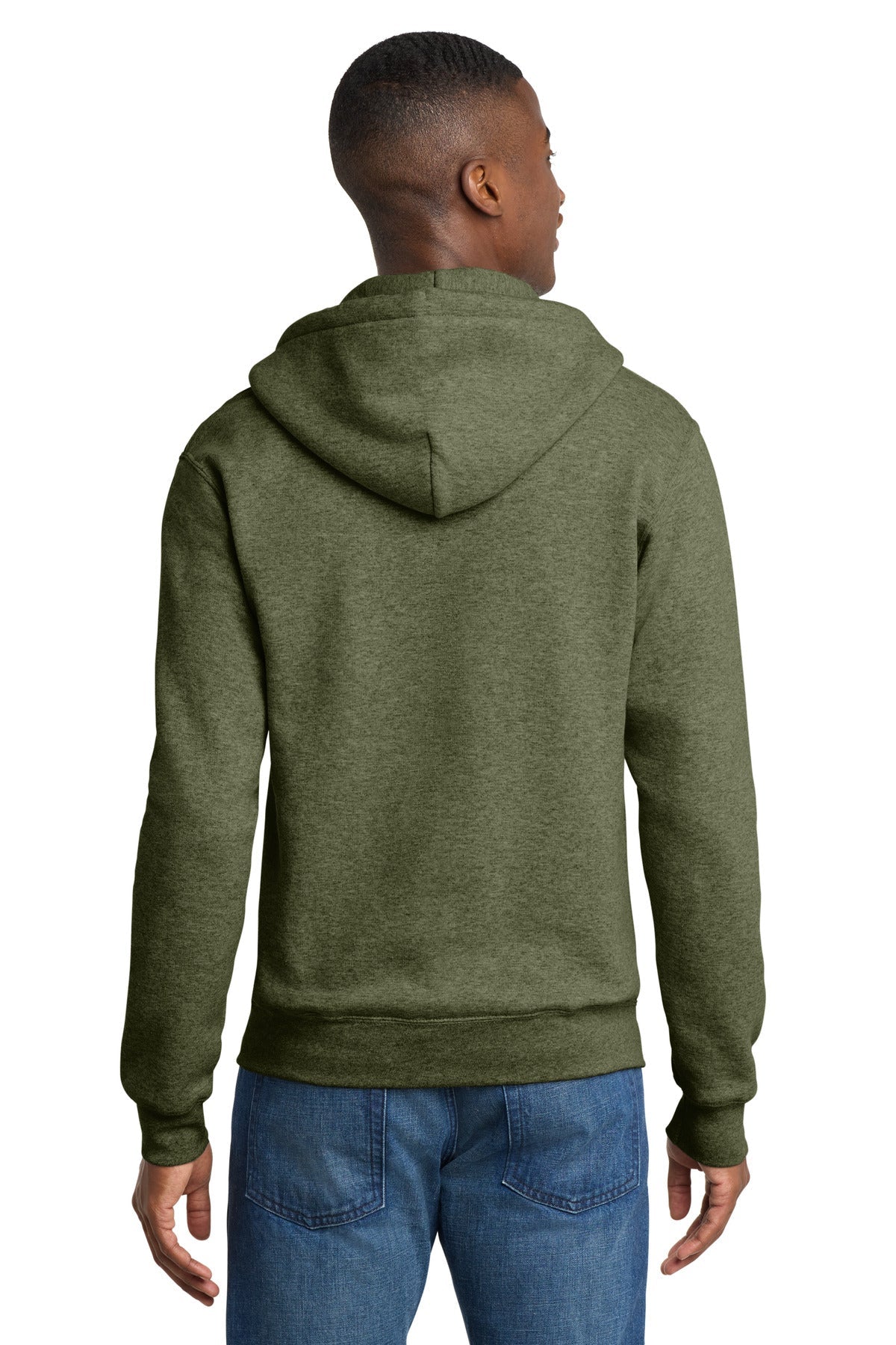 OlvDrabGnH Port & Co Core Fleece Full-Zip Hooded Sweatshirt. PC78ZH