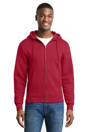 OlvDrabGnH Port & Co Core Fleece Full-Zip Hooded Sweatshirt. PC78ZH