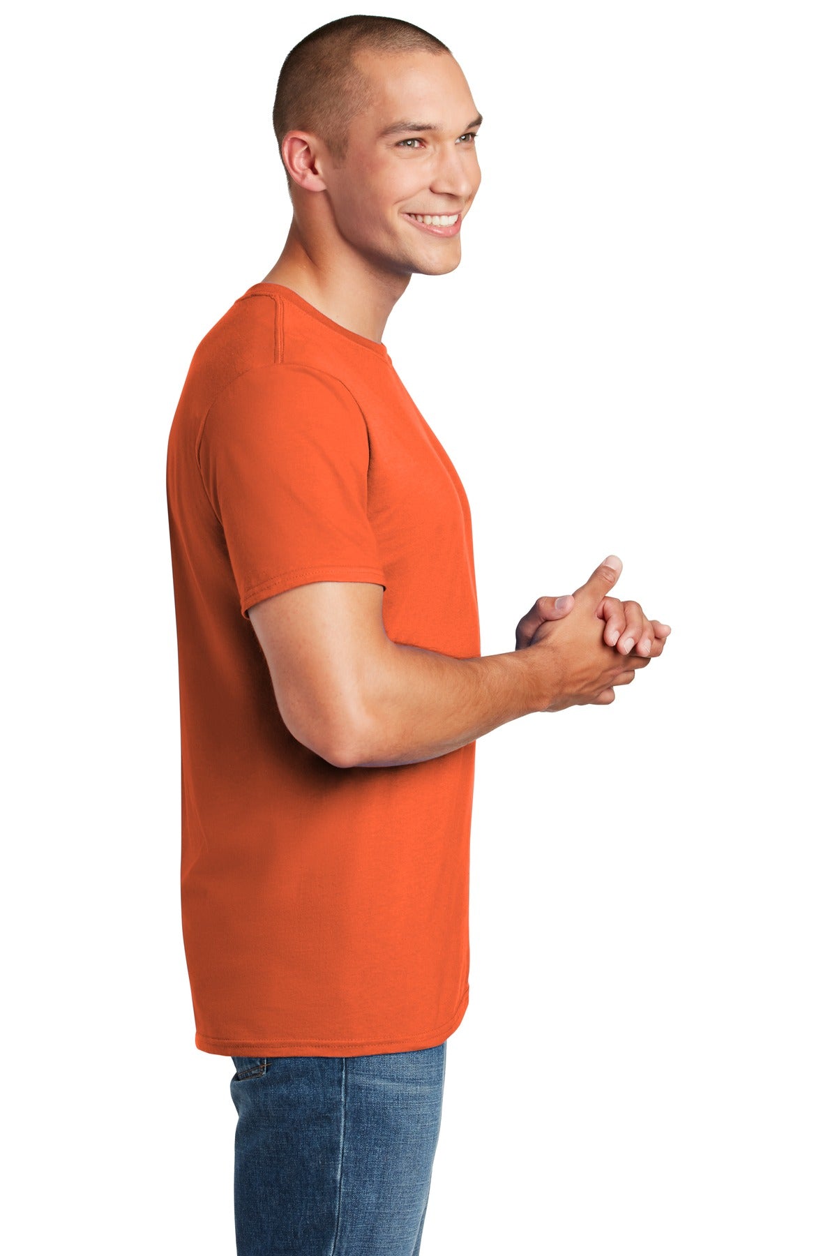 Orange Gildan Softstyle T-Shirt. 64000