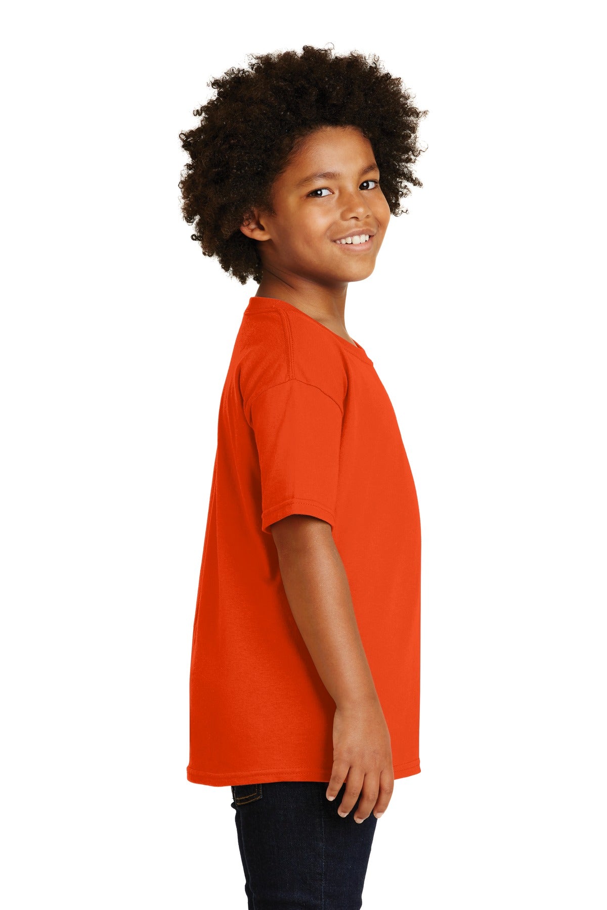 Orange Gildan - Youth Heavy Cotton 100% Cotton T-Shirt. 5000B