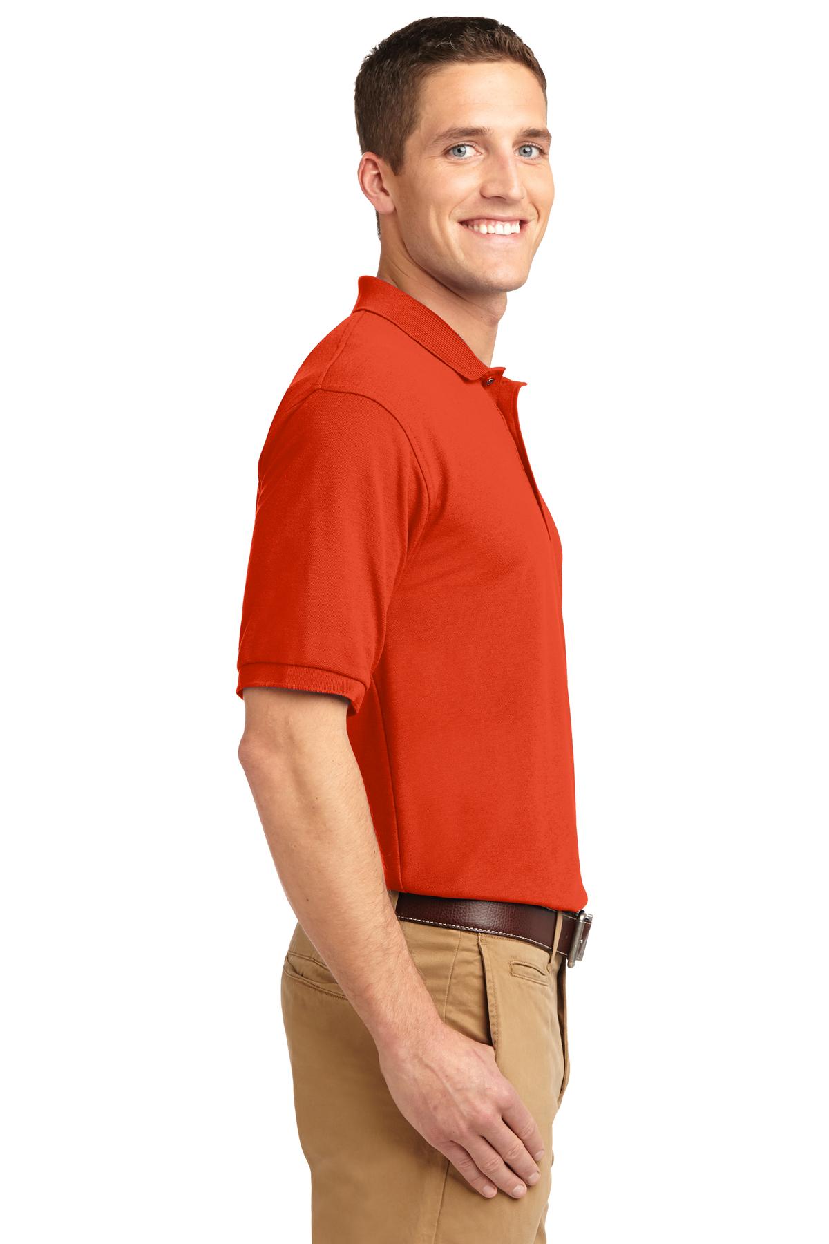 Orange Port Authority Extended Size Silk Touch Polo K500ES