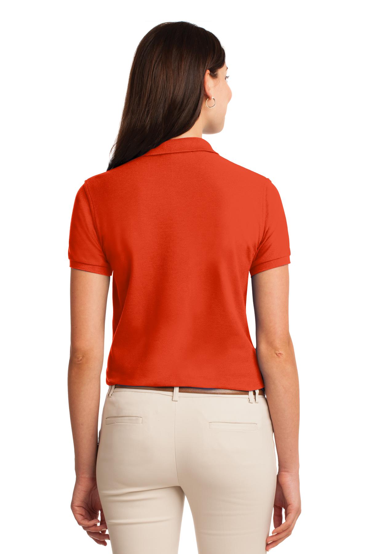 Orange Port Authority Women's Silk Touch Polo. L500