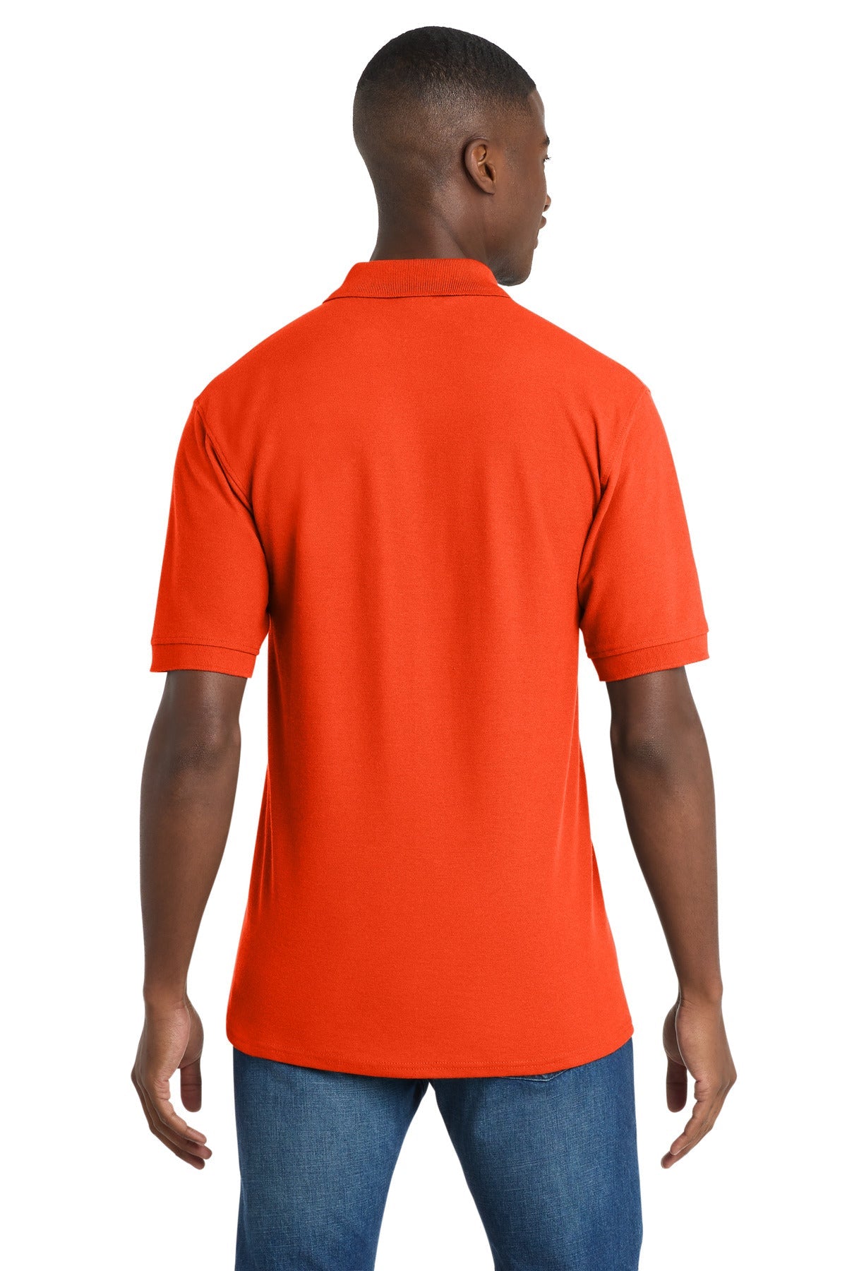 Orange Port & Co Core Blend Pique Polo. KP155