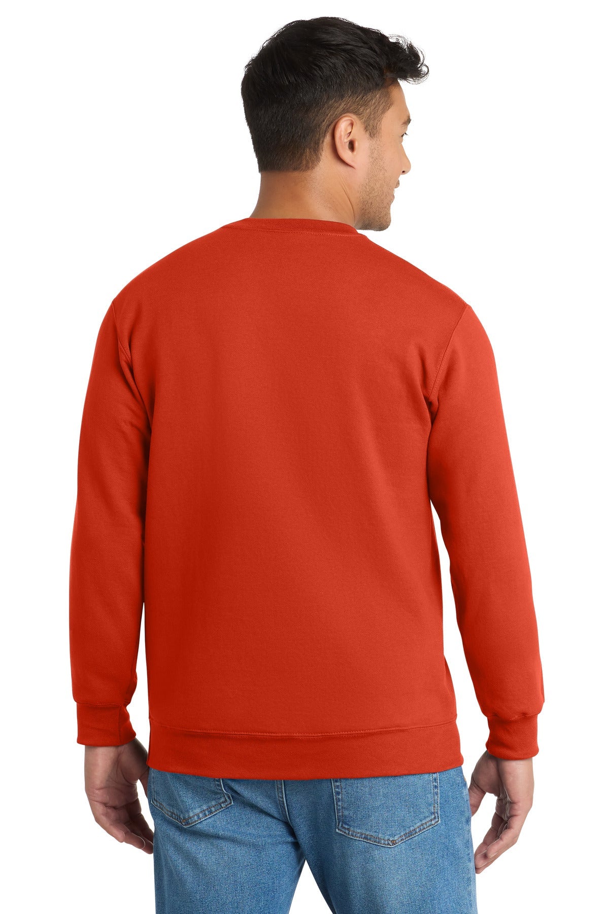 Orange Port & Co Essential Fleece Crewneck Sweatshirt. PC90