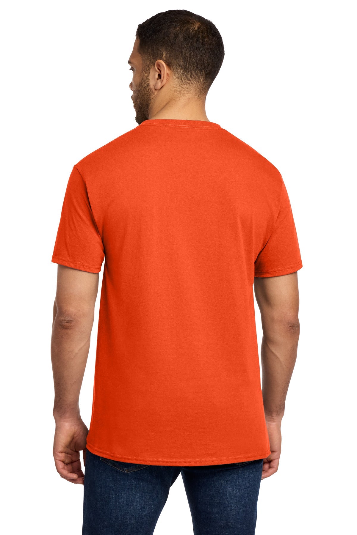 Orange Port & Co Essential Pocket Tee. PC61P