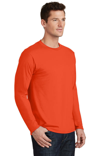 Orange Port & Co Long Sleeve Fan Favorite Tee. PC450LS