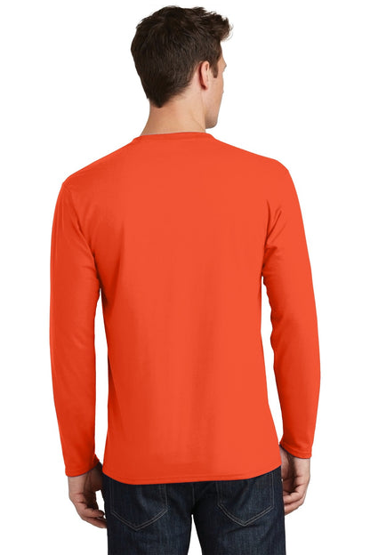 Orange Port & Co Long Sleeve Fan Favorite Tee. PC450LS