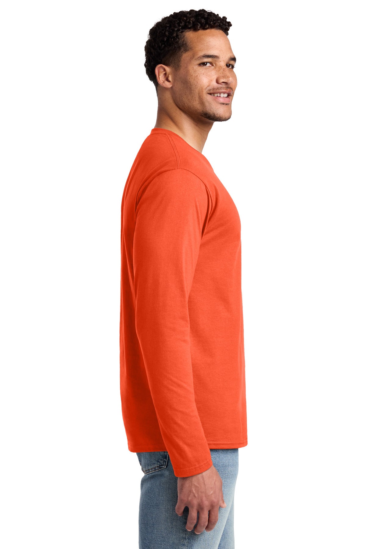 Orange Port & Co Long Sleeve Fan Favorite Tee. PC450LS