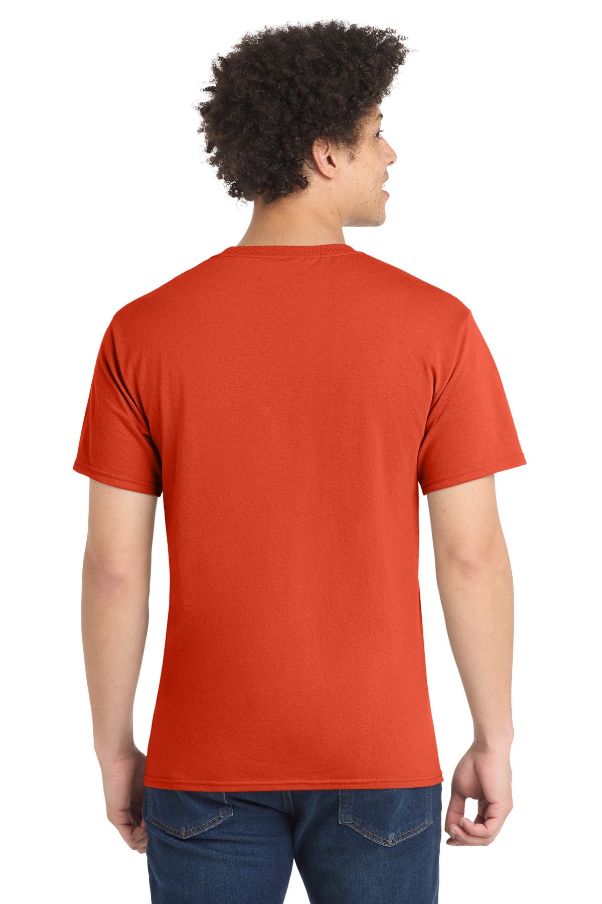 Orange Port & Co Tall Core Blend Tee. PC55T