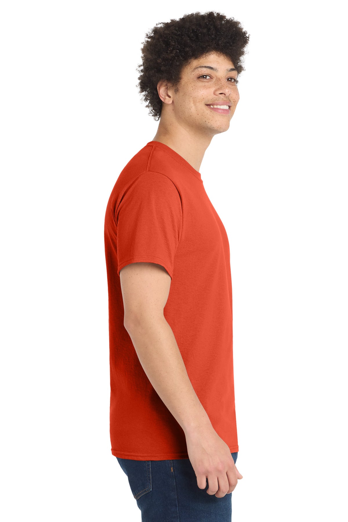 Orange Port & Co Tall Core Blend Tee. PC55T