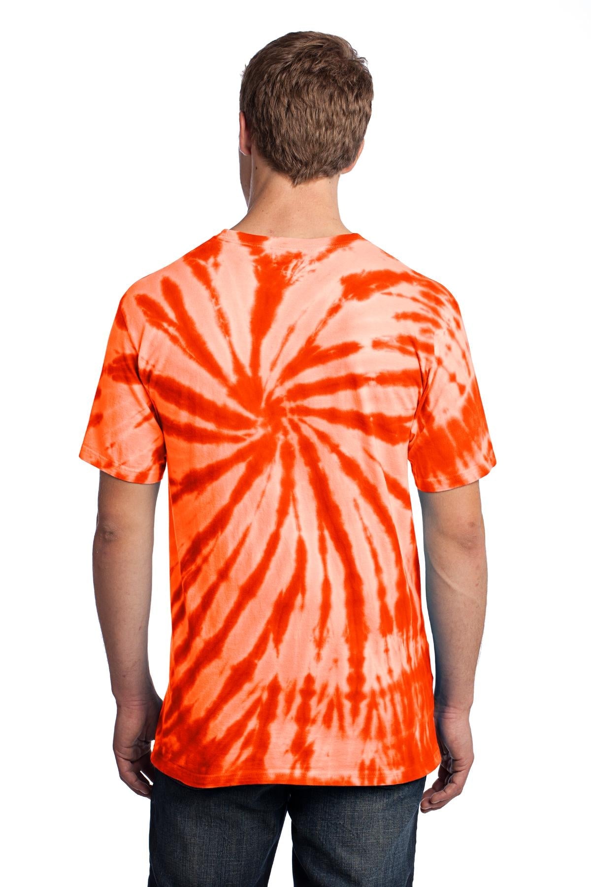 Orange Port & Co Tie-Dye Tee. PC147