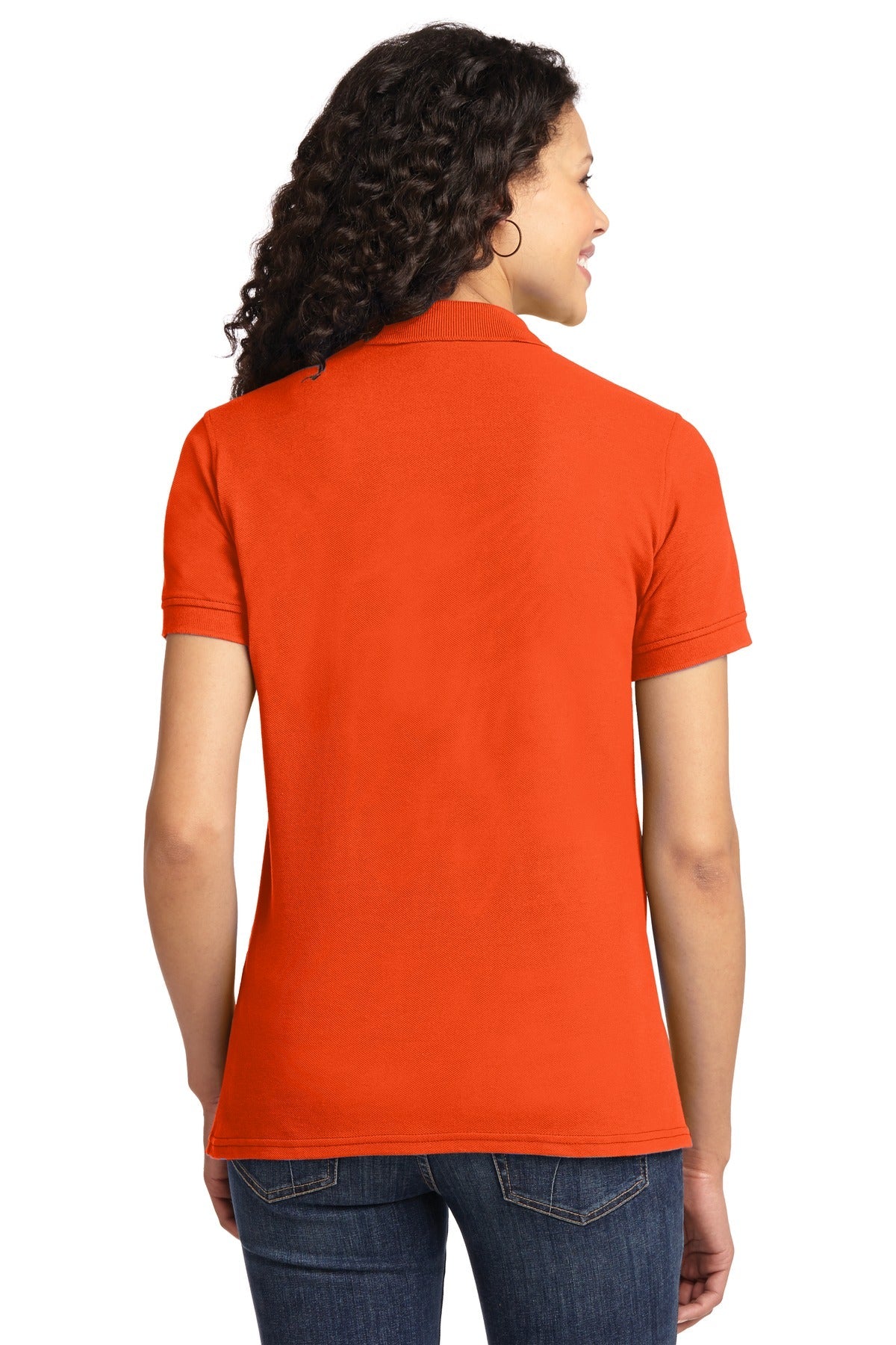 Orange Port & Co Women's Core Blend Pique Polo. LKP155