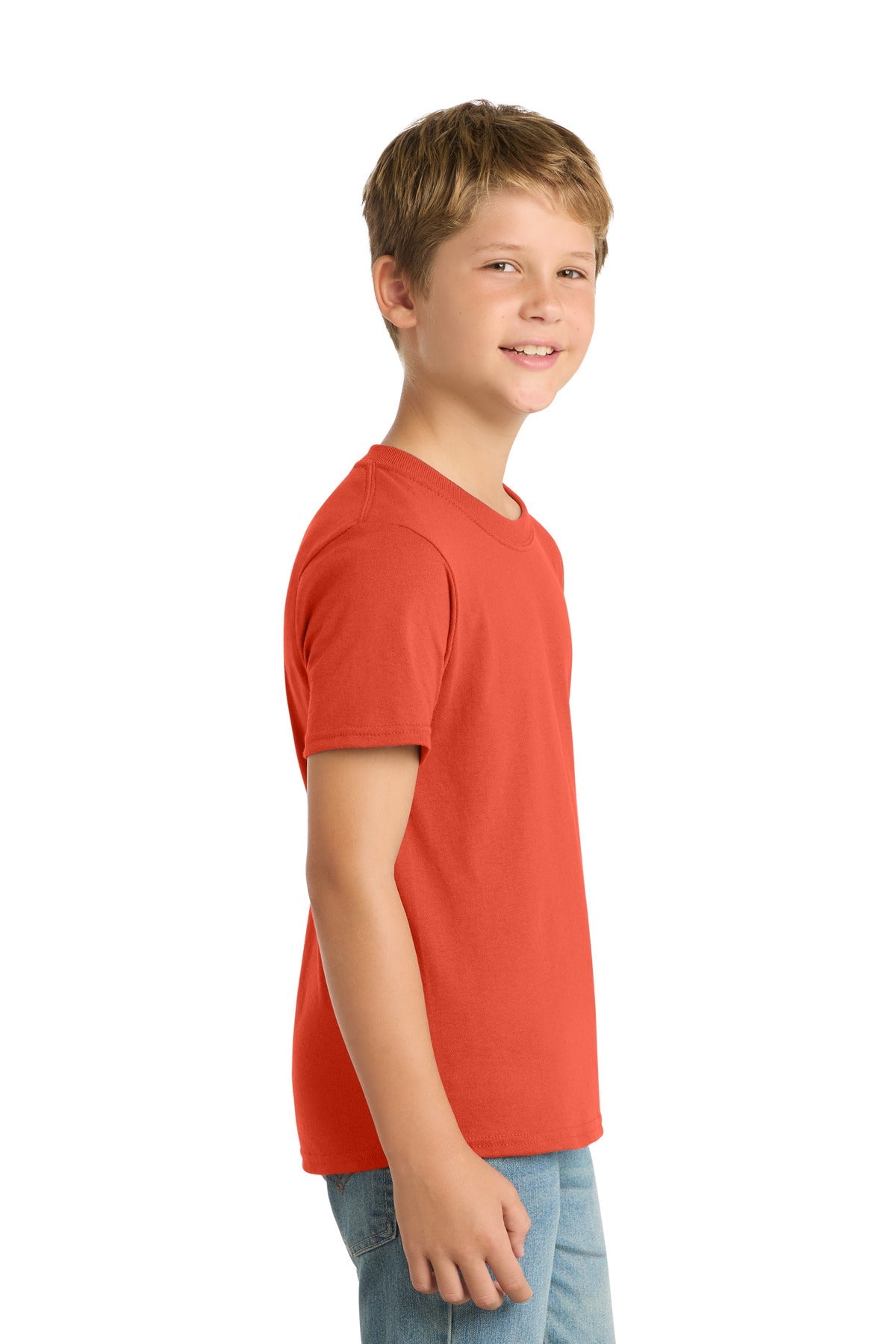 Orange Port & Co Youth Core Blend Tee. PC55Y